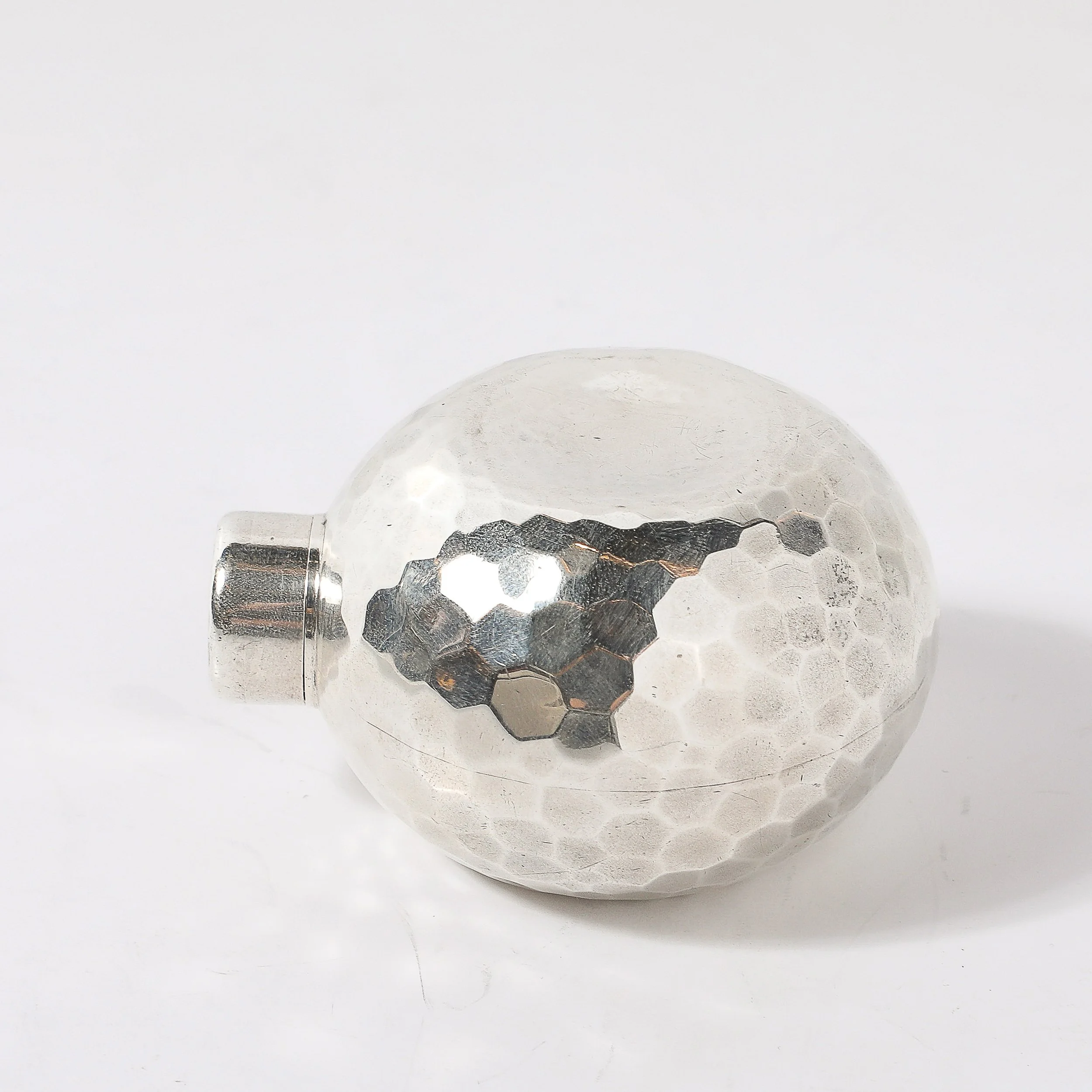 Aesthetic Movement Signed Whiting Sterling Silver Ball-Form Scent Flask — image 9
