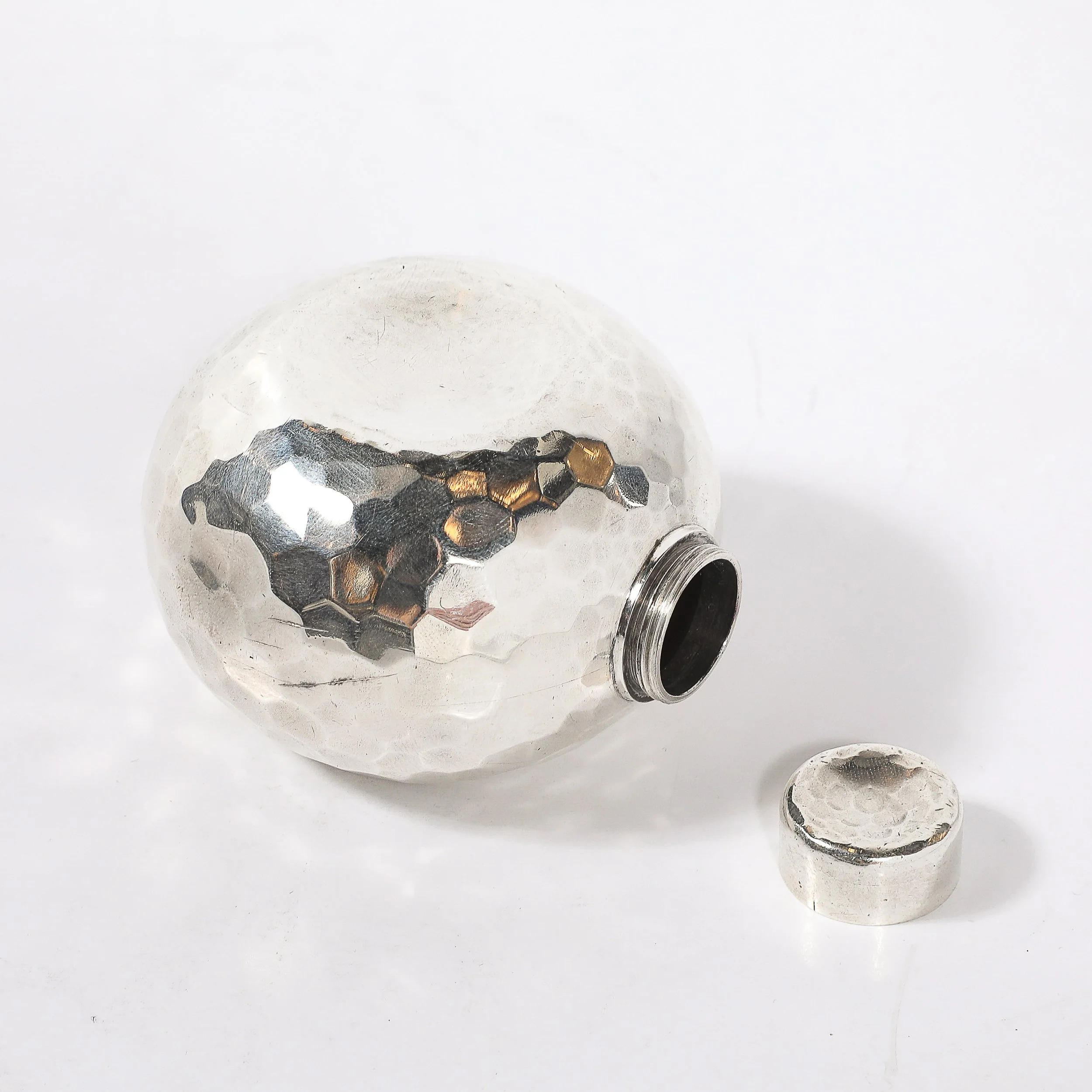 Aesthetic Movement Signed Whiting Sterling Silver Ball-Form Scent Flask — image 11