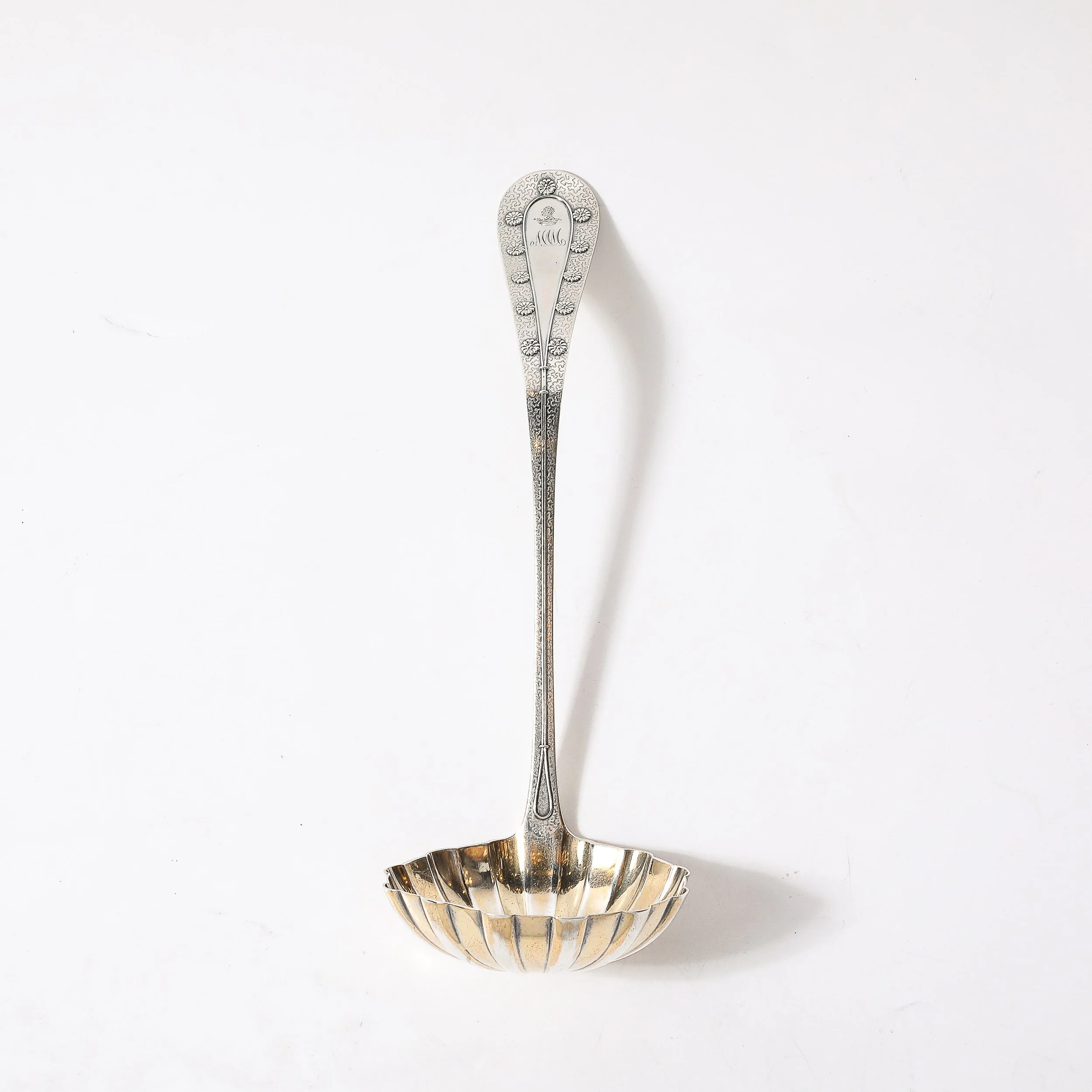 Aesthetic Movement Tiffany & Co. Sterling & Gold Washed "Daisy" Pattern Ladle — image 7