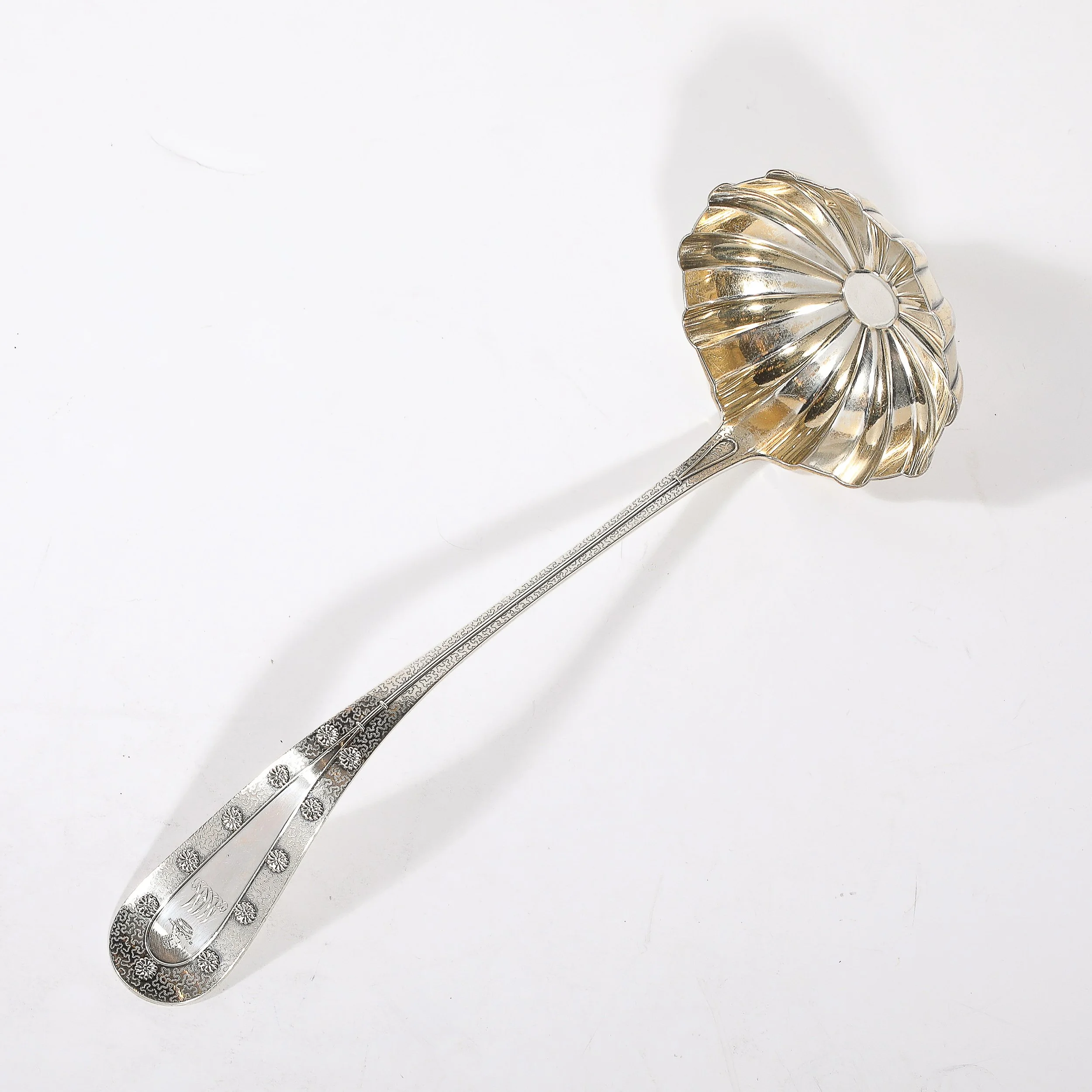 Aesthetic Movement Tiffany & Co. Sterling & Gold Washed "Daisy" Pattern Ladle — image 9