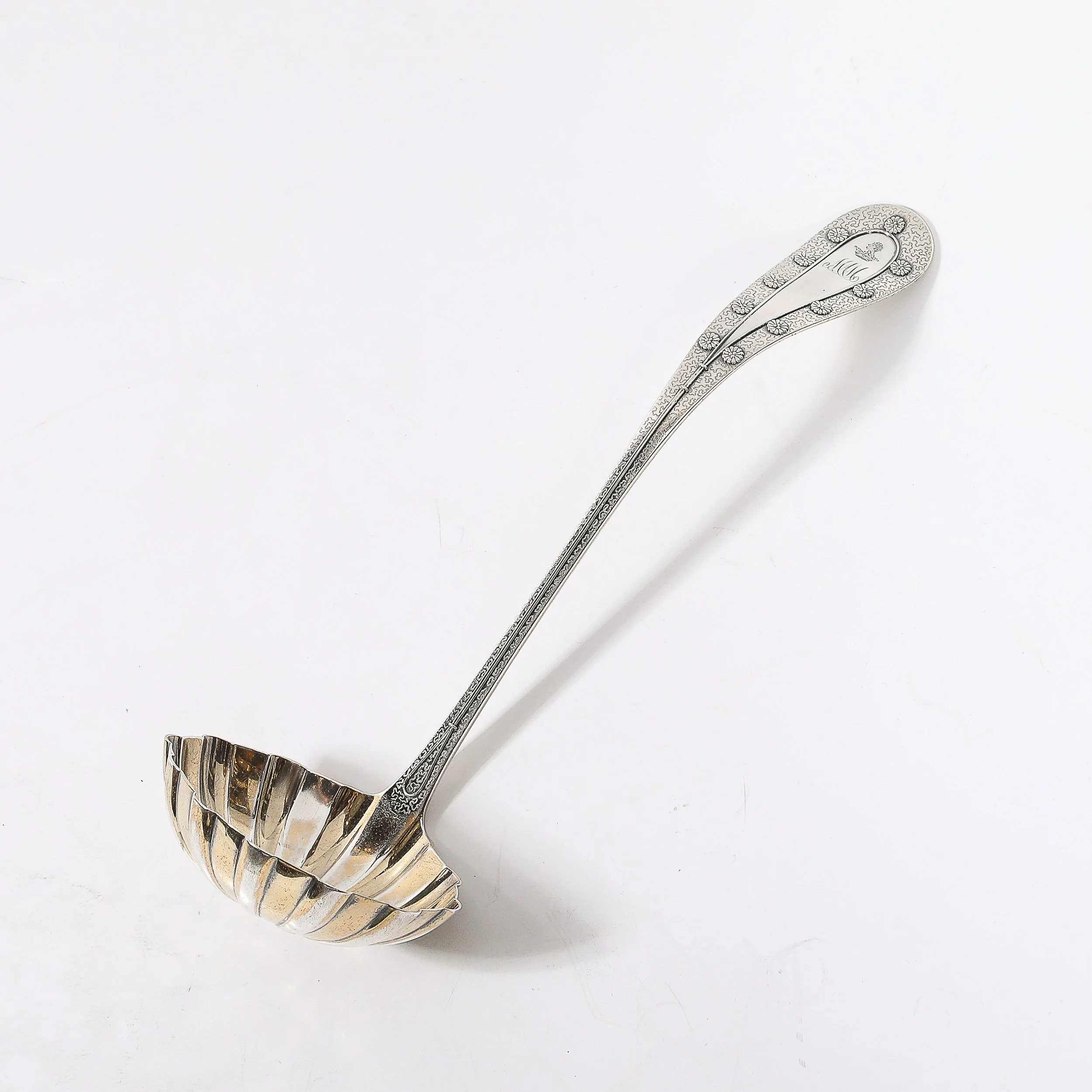 Aesthetic Movement Tiffany & Co. Sterling & Gold Washed "Daisy" Pattern Ladle — image 11