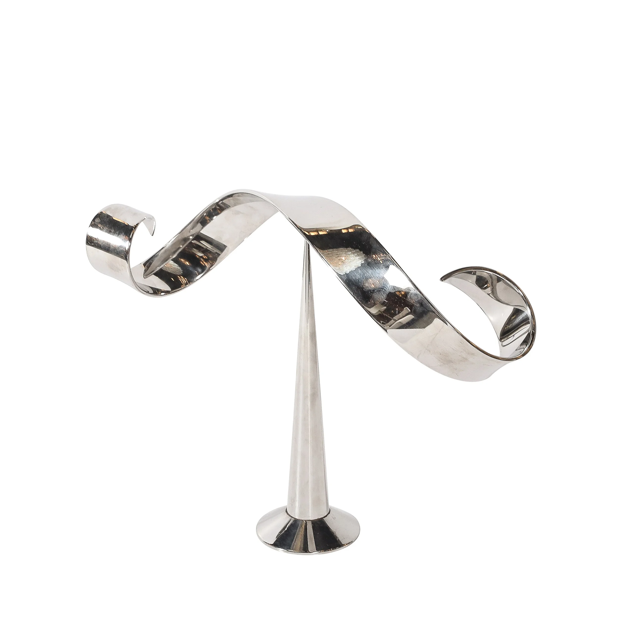 Mid-Century Modernist Elijah David Herschler Chrome Kinetic Sculpture — image 1