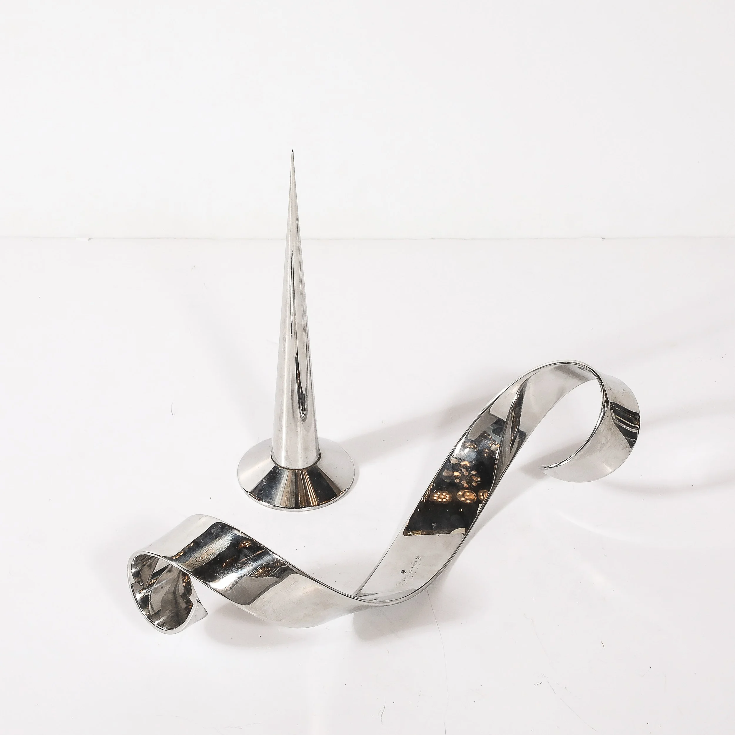 Mid-Century Modernist Elijah David Herschler Chrome Kinetic Sculpture — image 11