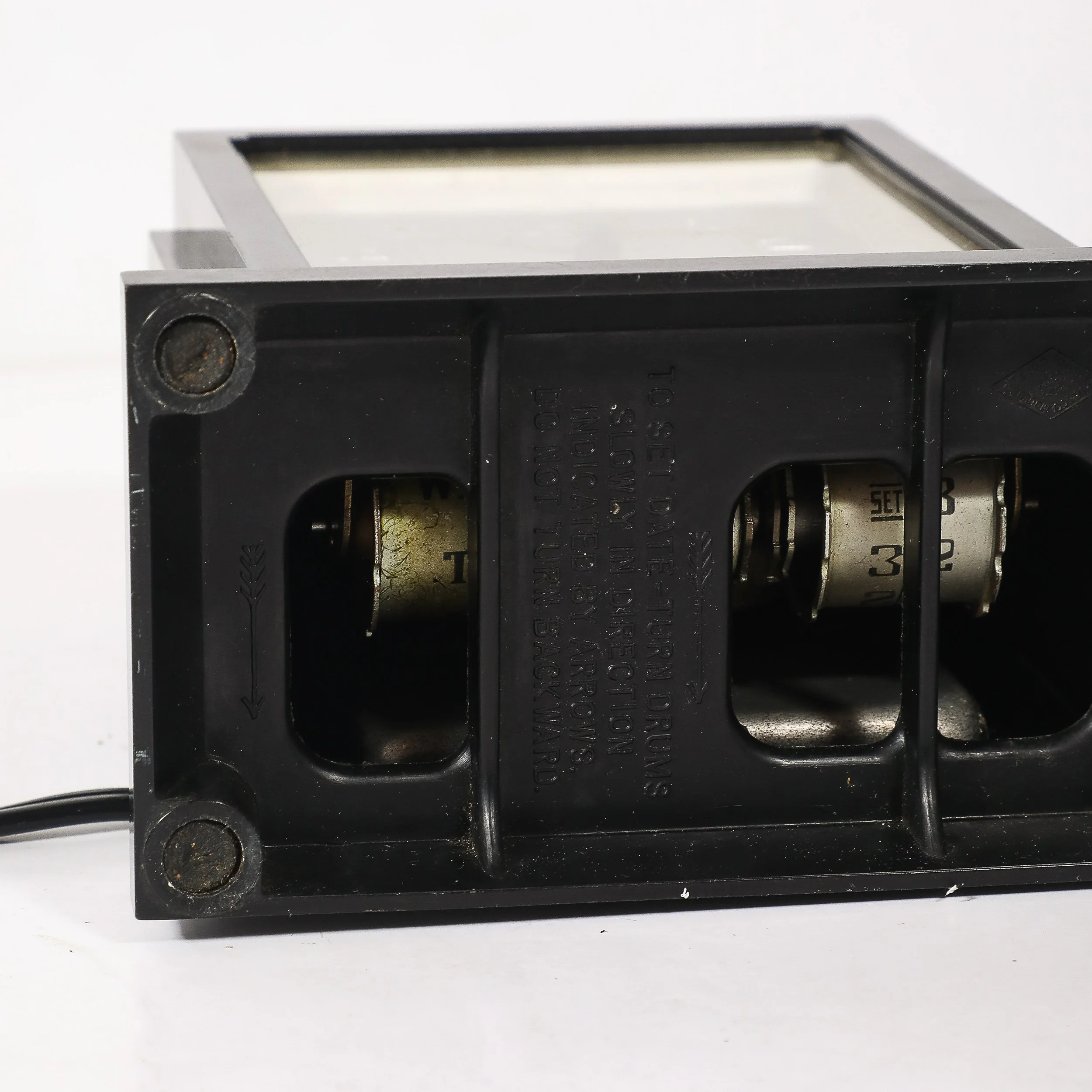 Art Deco Skyscraper Style Hammond Bakelite Electric Clock w/ Day Date Function — image 11
