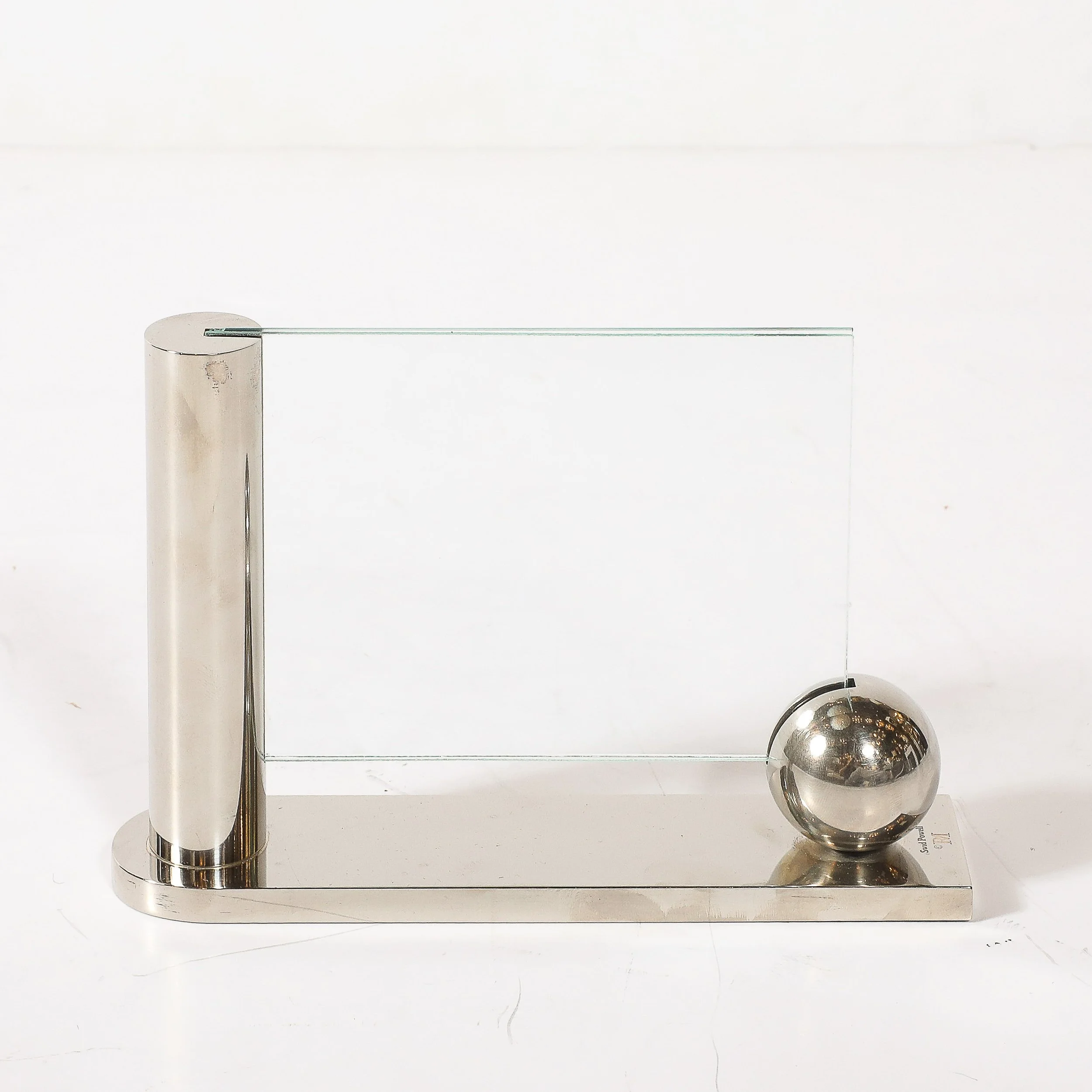 Mid-Century Swid Powell Silver Plated Picture Frame with Spherical Detail — image 2