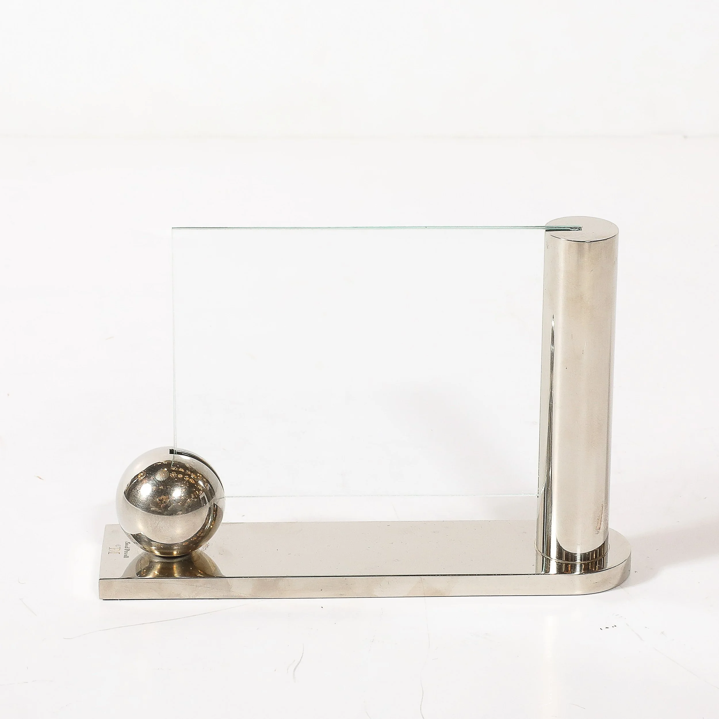 Mid-Century Swid Powell Silver Plated Picture Frame with Spherical Detail — image 7