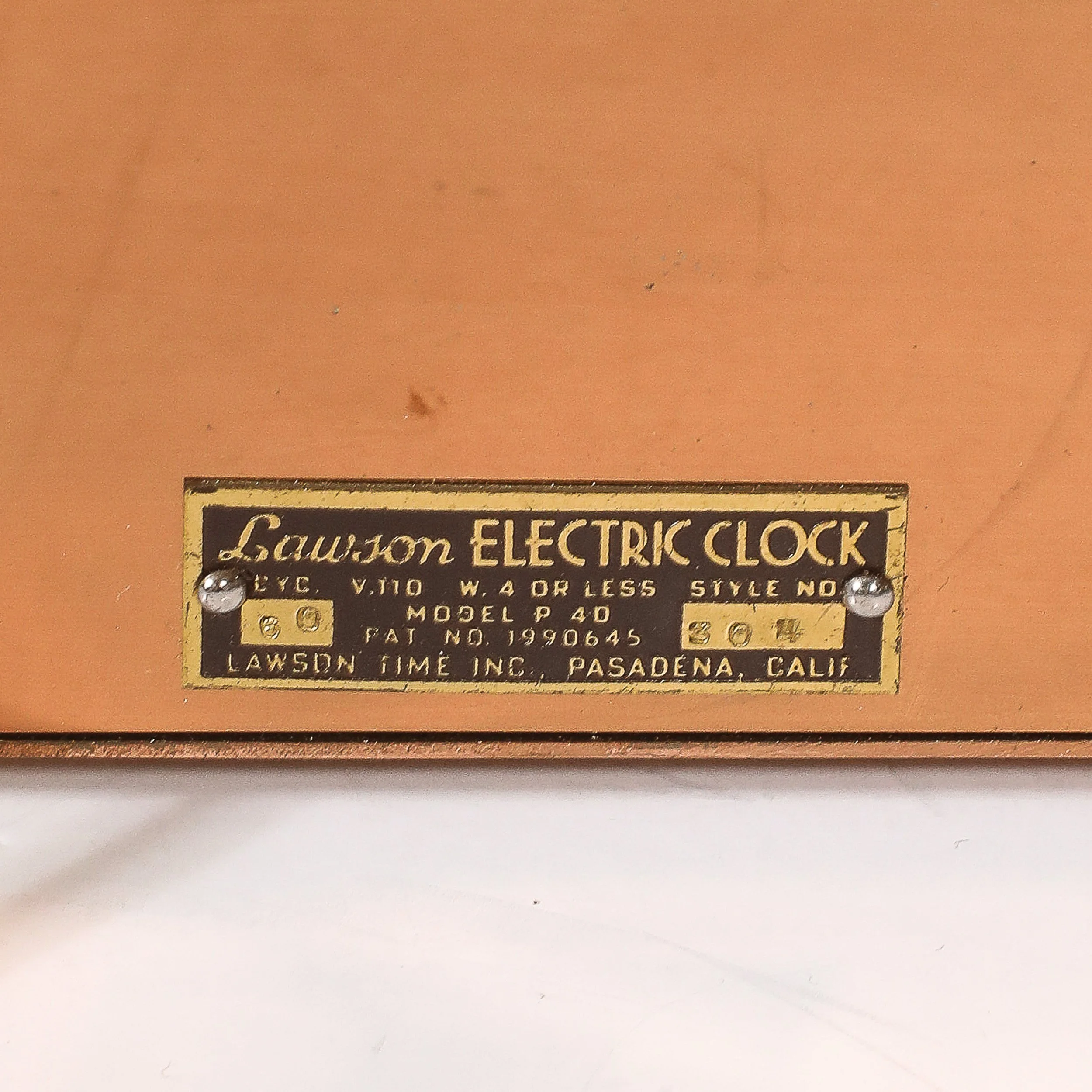 Art Deco Lawson Model P-40 "Zephyr" Streamlined Copper & Brass Electric Clock — image 3