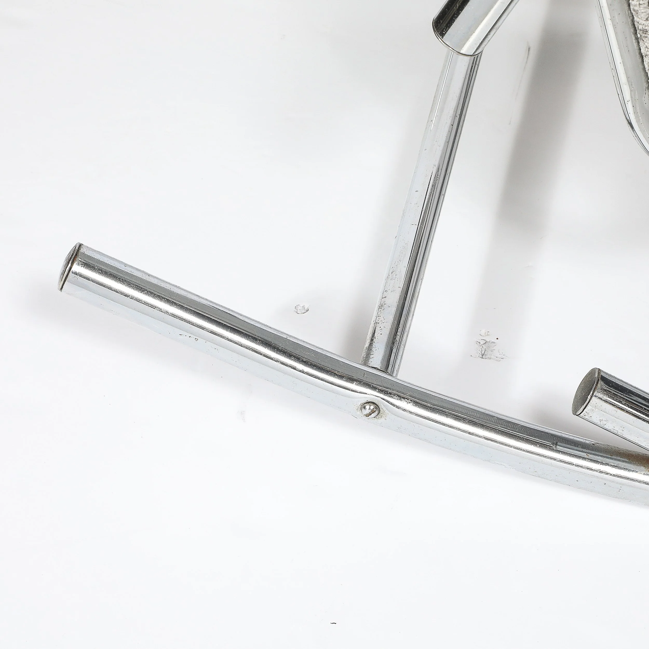 Mid-Century Tubular Chrome Rocking Chair with Holly Hunt Upholstery — image 7