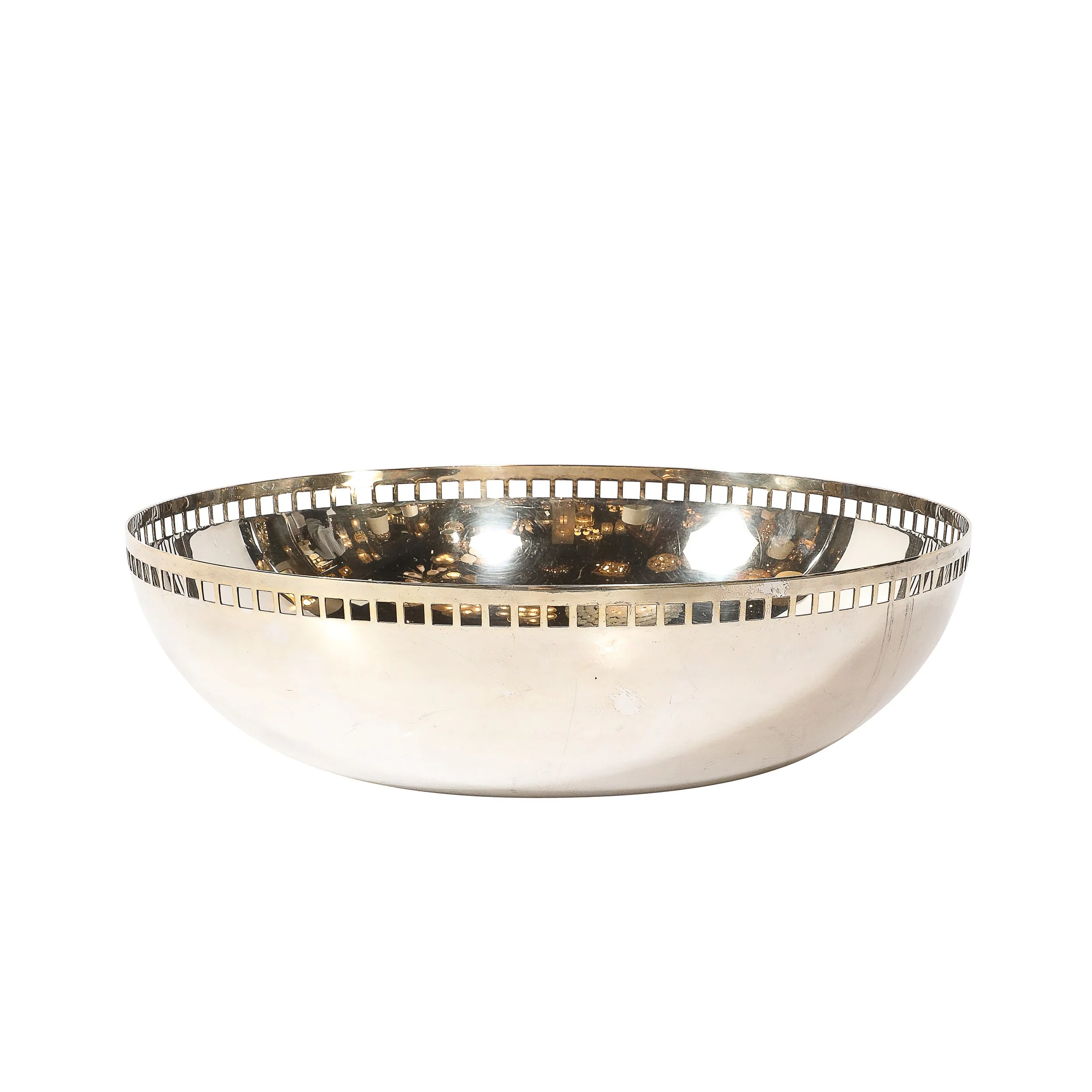 Modern Richard Meier Silver-Plate Architectural Skyscraper Bowl For Swid Powell — image 1
