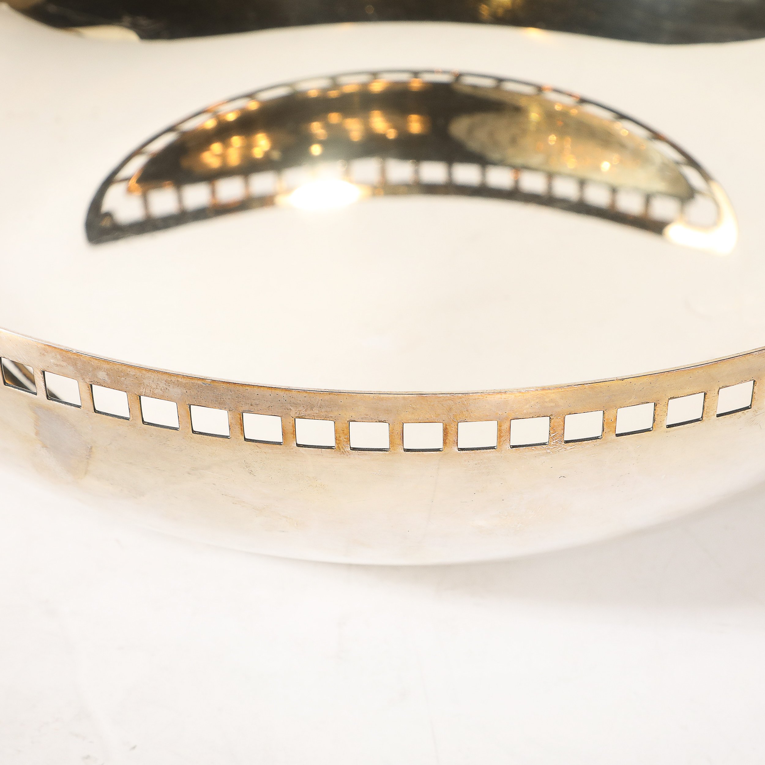 Modern Richard Meier Silver-Plate Architectural Skyscraper Bowl For Swid Powell — image 2