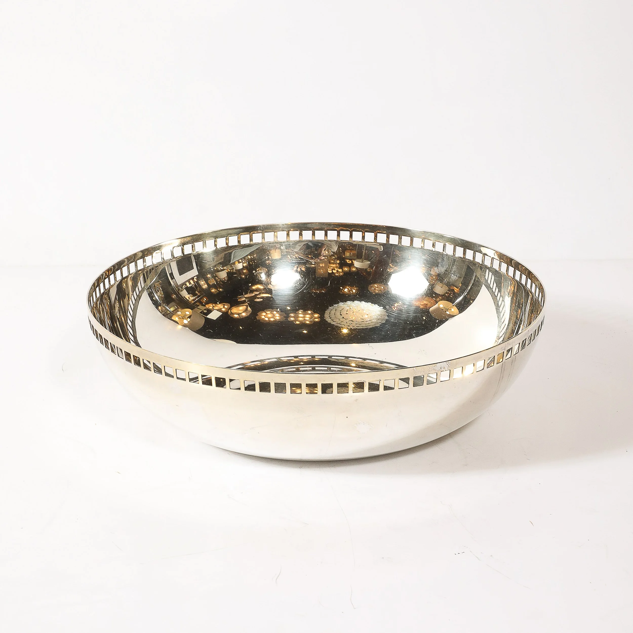 Modern Richard Meier Silver-Plate Architectural Skyscraper Bowl For Swid Powell — image 4