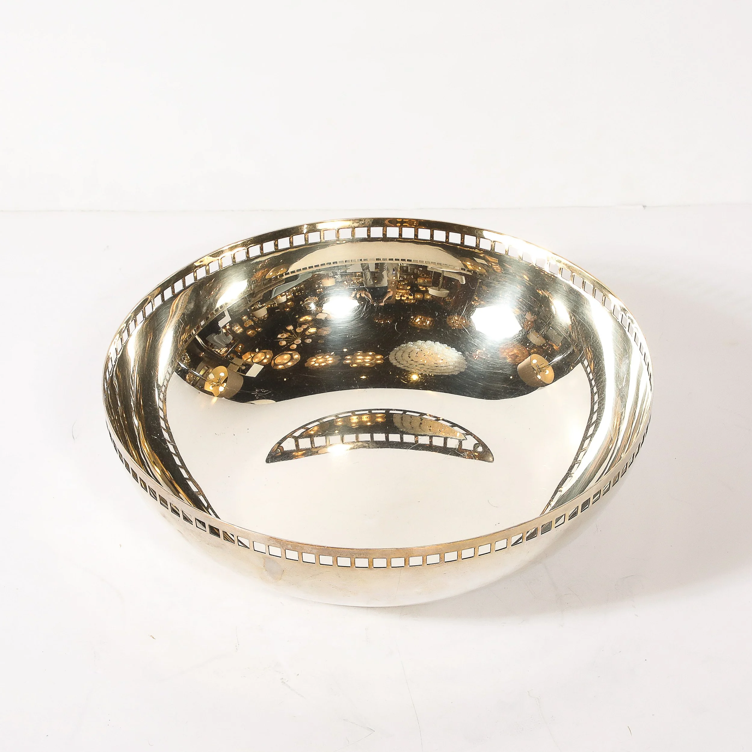 Modern Richard Meier Silver-Plate Architectural Skyscraper Bowl For Swid Powell — image 8