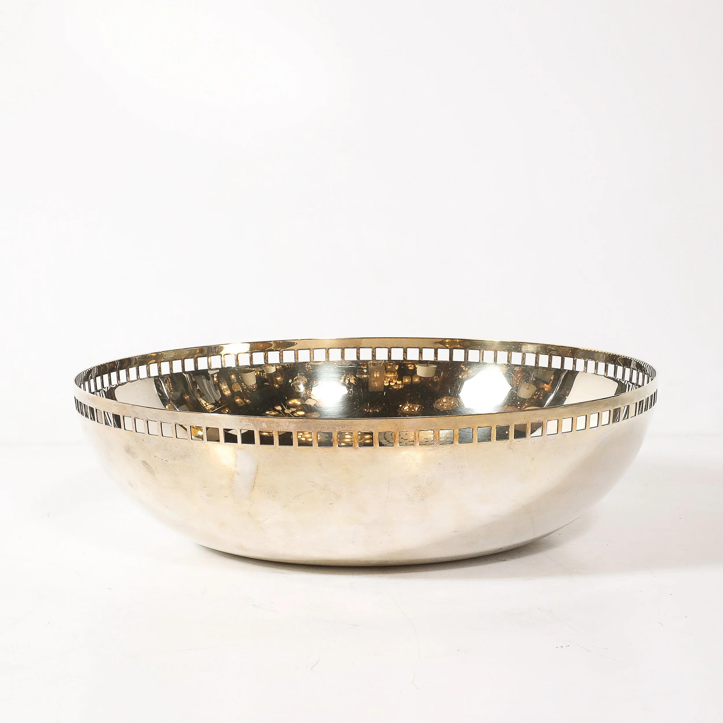 Modern Richard Meier Silver-Plate Architectural Skyscraper Bowl For Swid Powell — image 9