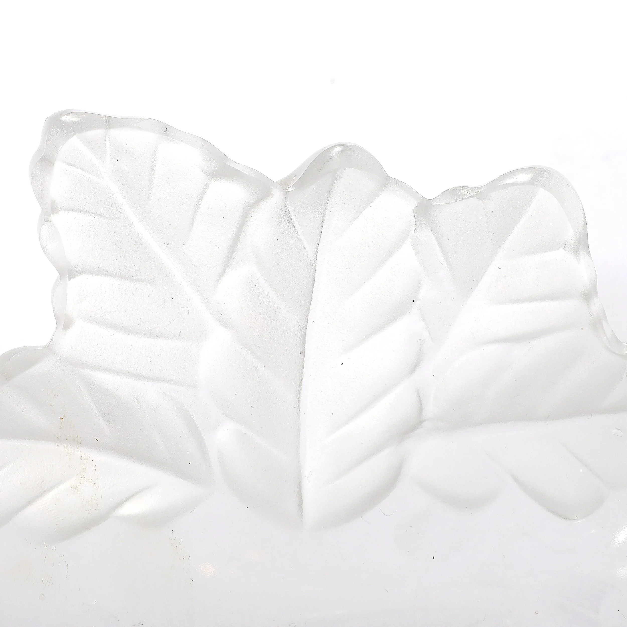 Mid-Century Modernist Lalique "Compiegne" Frosted & Clear Glass Bowl — image 8