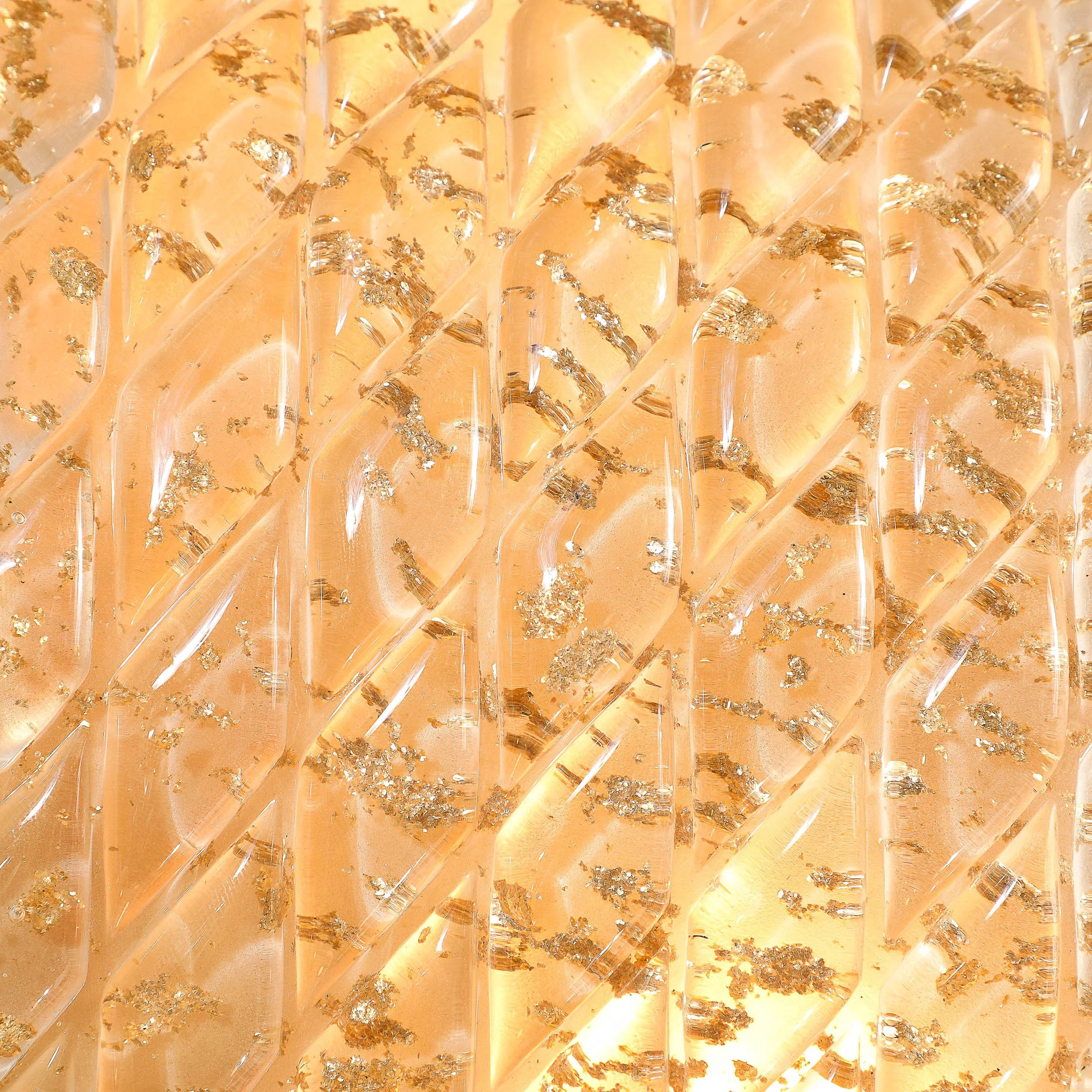 Pair of Modernist Hand-Blown Murano Braided Motif Glass Sconces w/ 24 Karat Gold — image 7