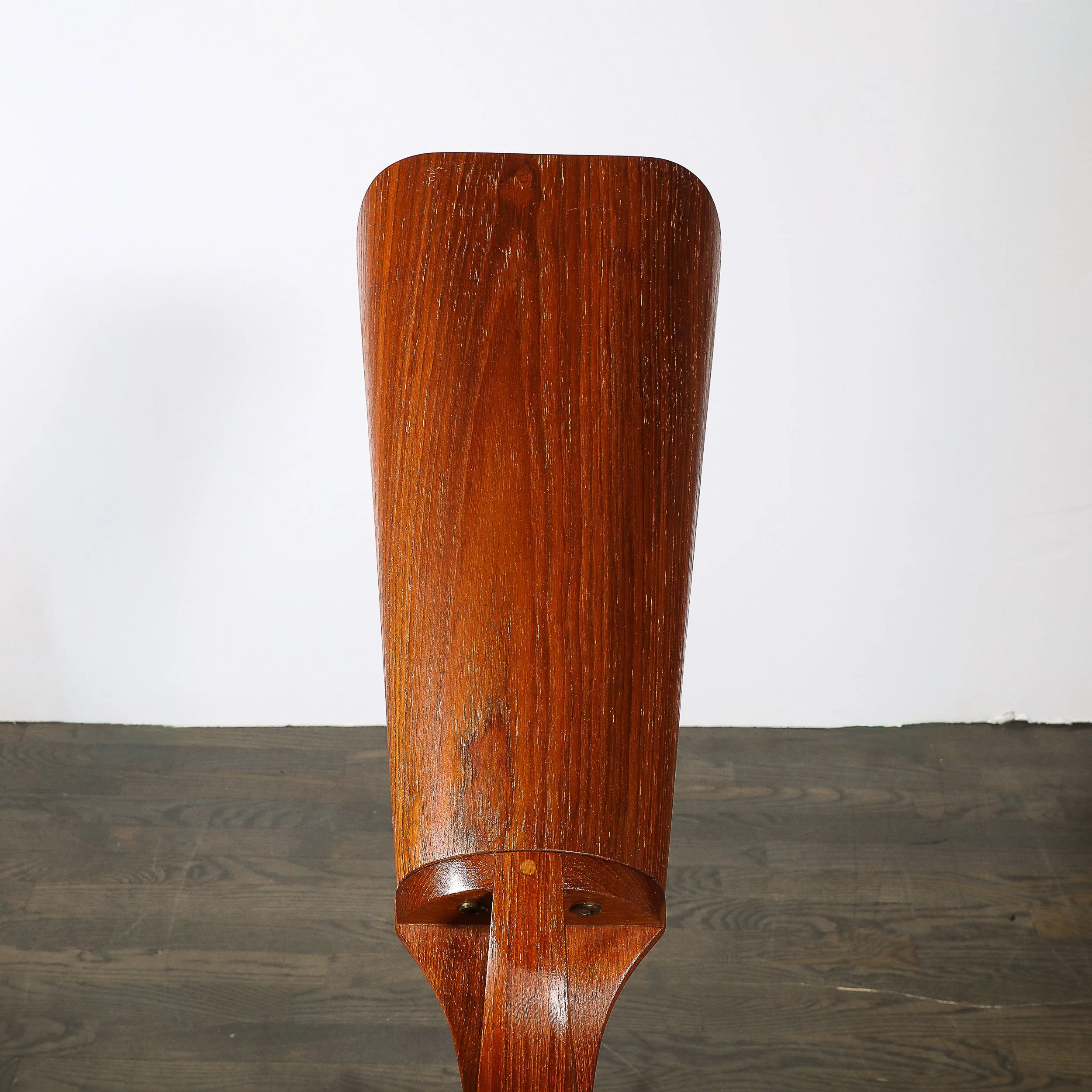 Mid-Century Modernist Teak Bentwood Sculptural Floor Lamp with Diffuser — image 10