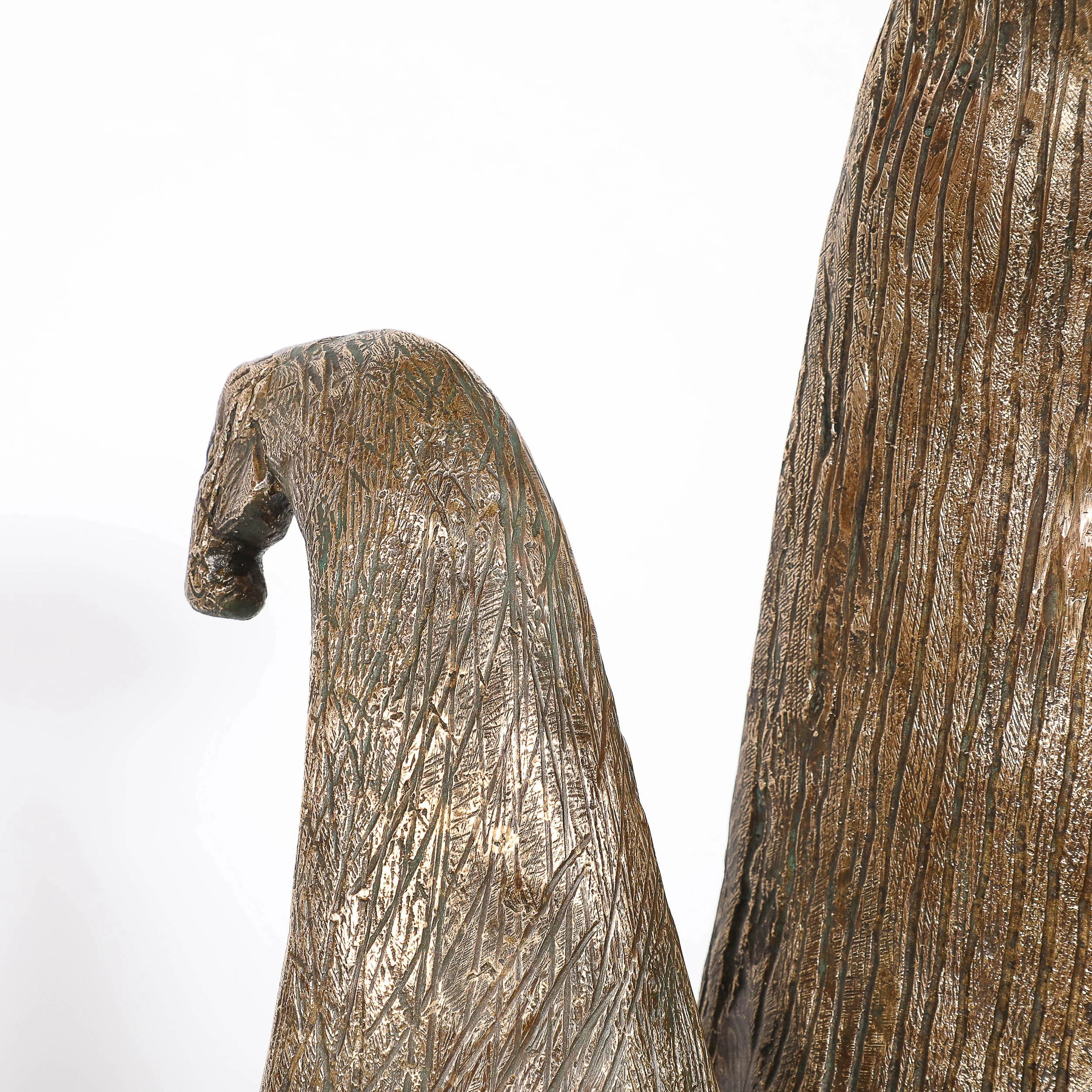 Mid-Century Bronze Signed Gloria Ellies Stylized Horseman Sculpture Edition 4/6 — image 6