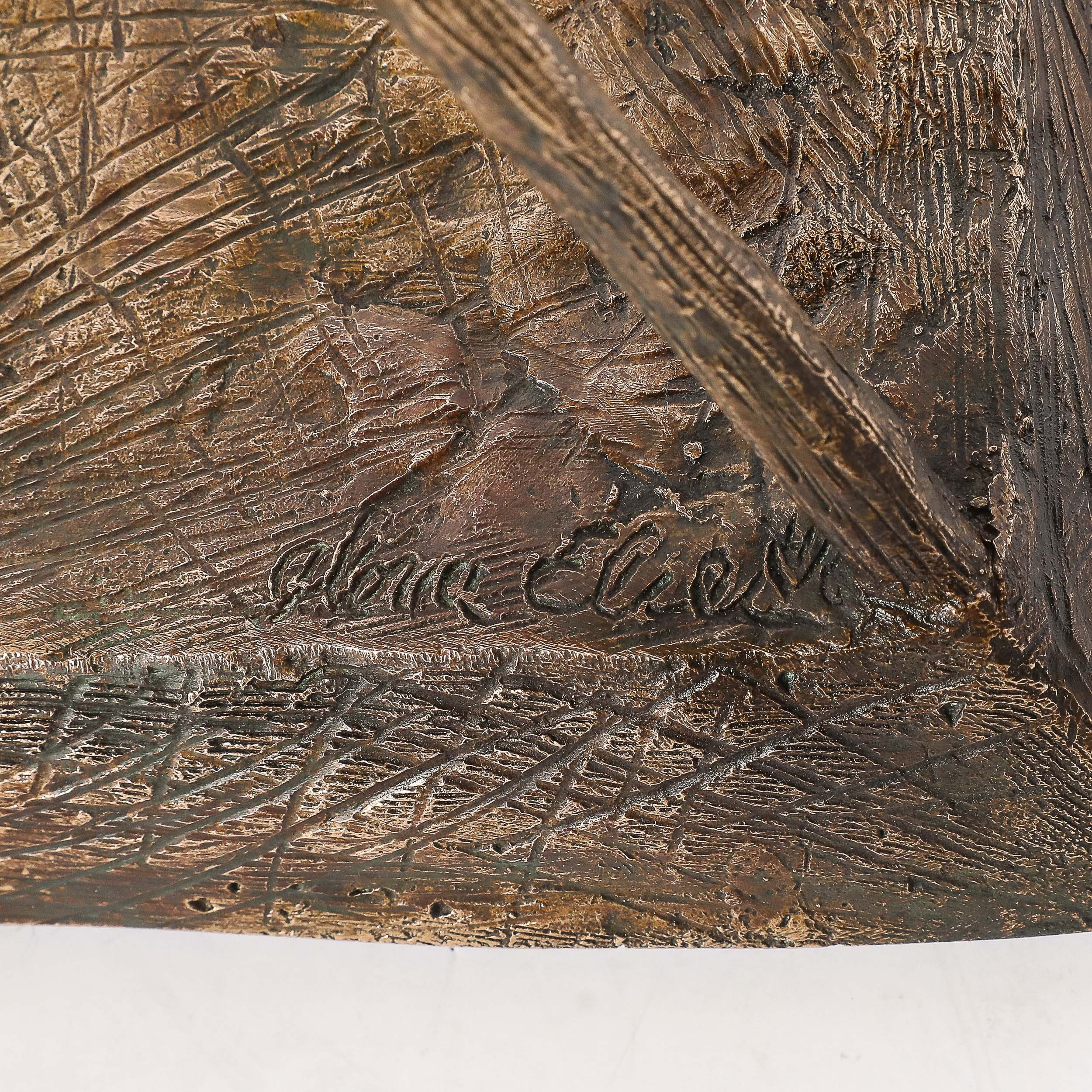 Mid-Century Bronze Signed Gloria Ellies Stylized Horseman Sculpture Edition 4/6 — image 8