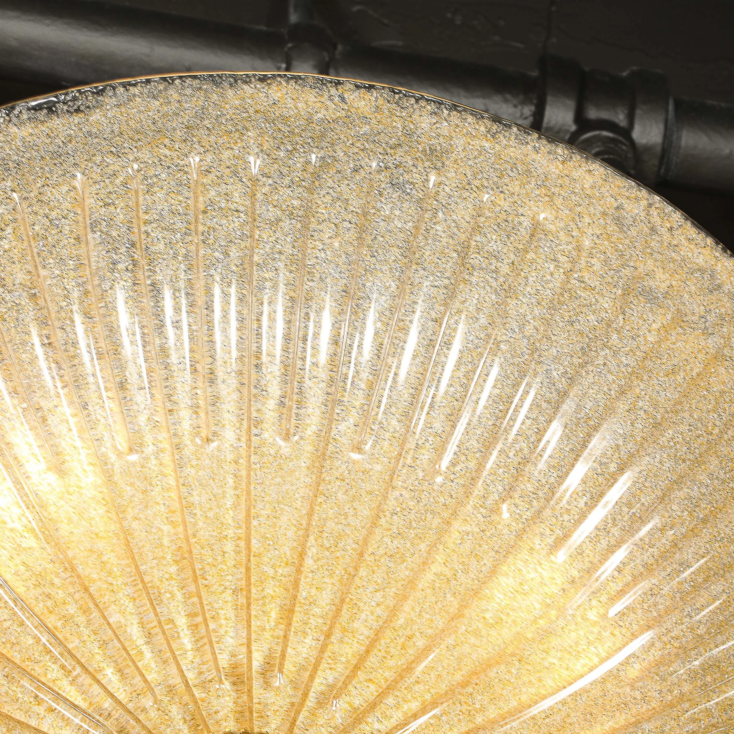 Pair of Mid-Century Barovier Y Toso Hand-Blown Fluted Murano Glass Chandeliers — image 3