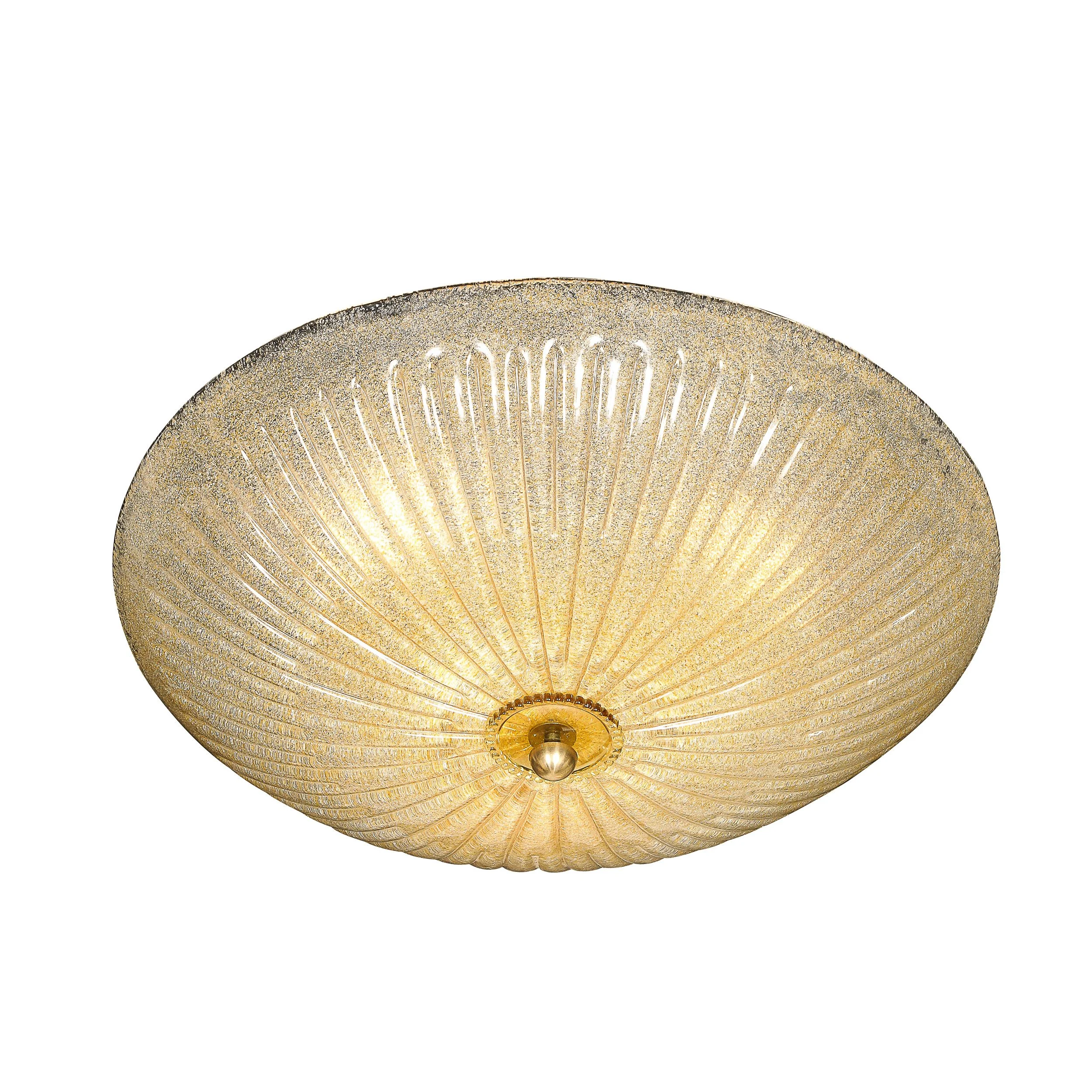 Pair of Mid-Century Barovier Y Toso Hand-Blown Fluted Murano Glass Chandeliers — image 4