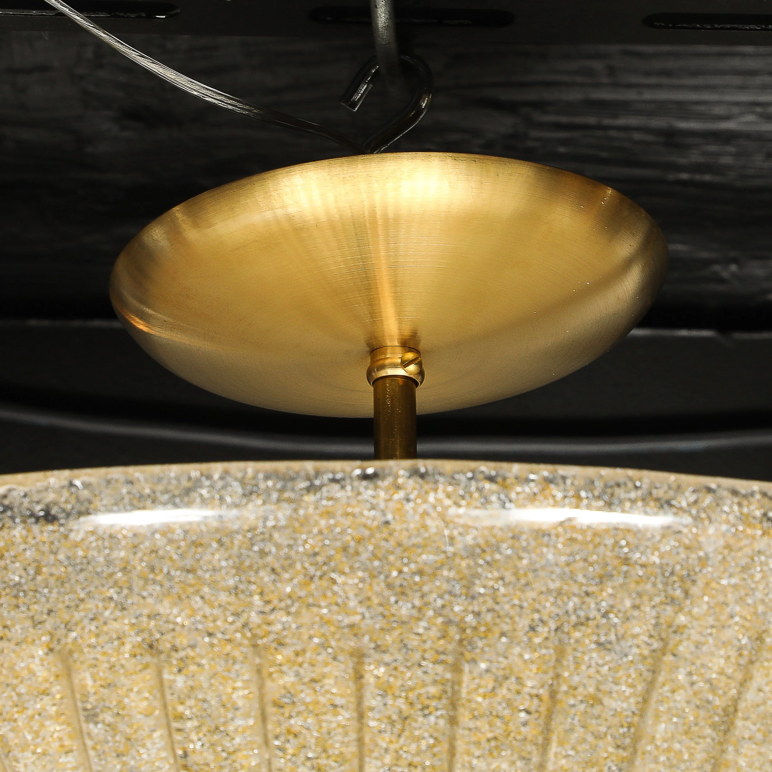 Pair of Mid-Century Barovier Y Toso Hand-Blown Fluted Murano Glass Chandeliers — image 8