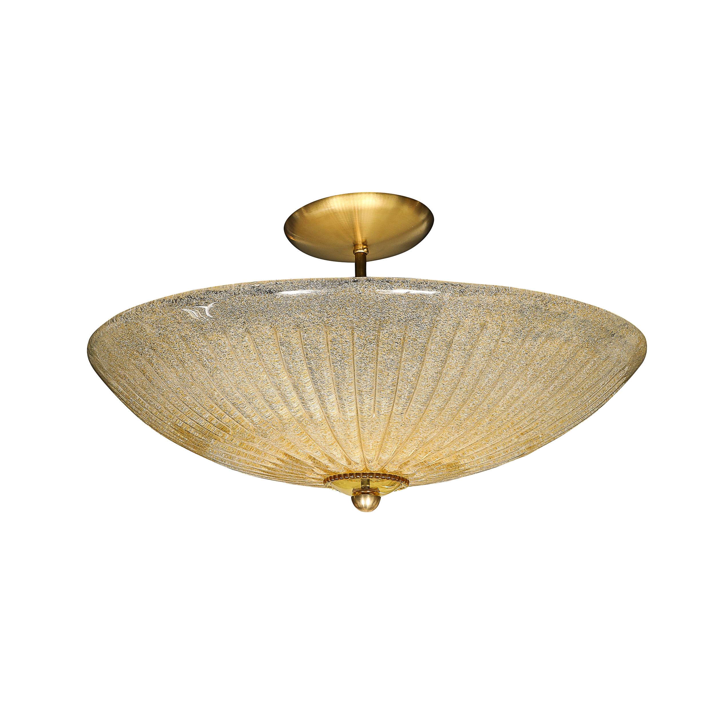 Mid-Century Barovier Y Toso Hand-Blown Murano Glass Chandelier w/ Gold Flecks — image 1