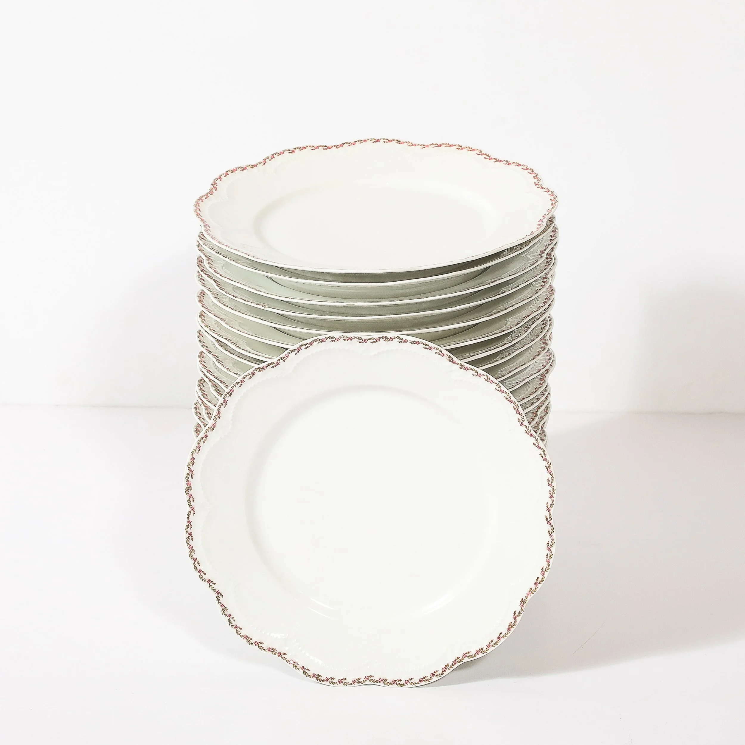 Antique Haviland for Limoges Porcelain Dinner Set for 24 Floral Spray Pattern — image 2