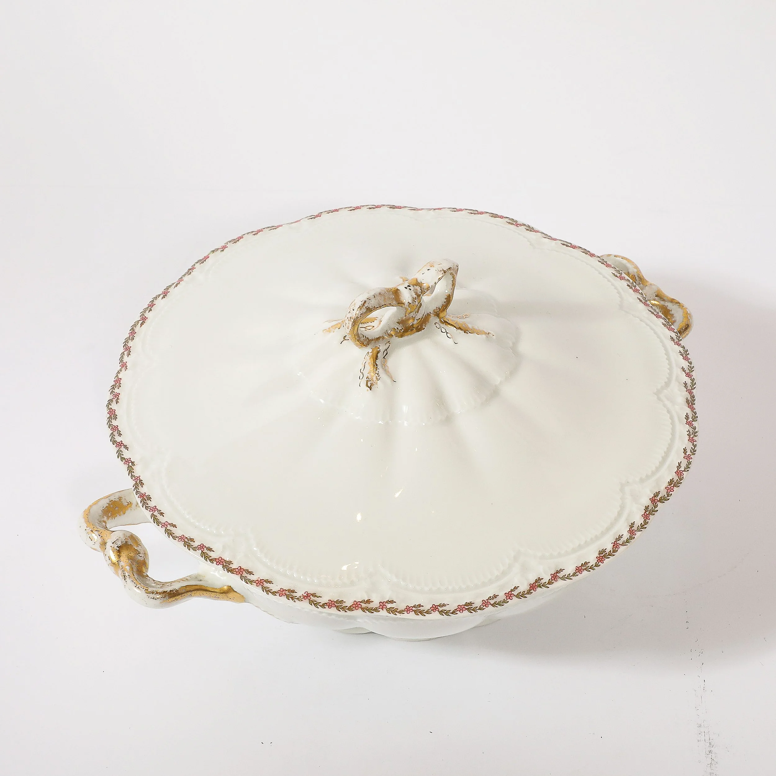 Antique Haviland for Limoges Porcelain Dinner Set for 24 Floral Spray Pattern — image 4