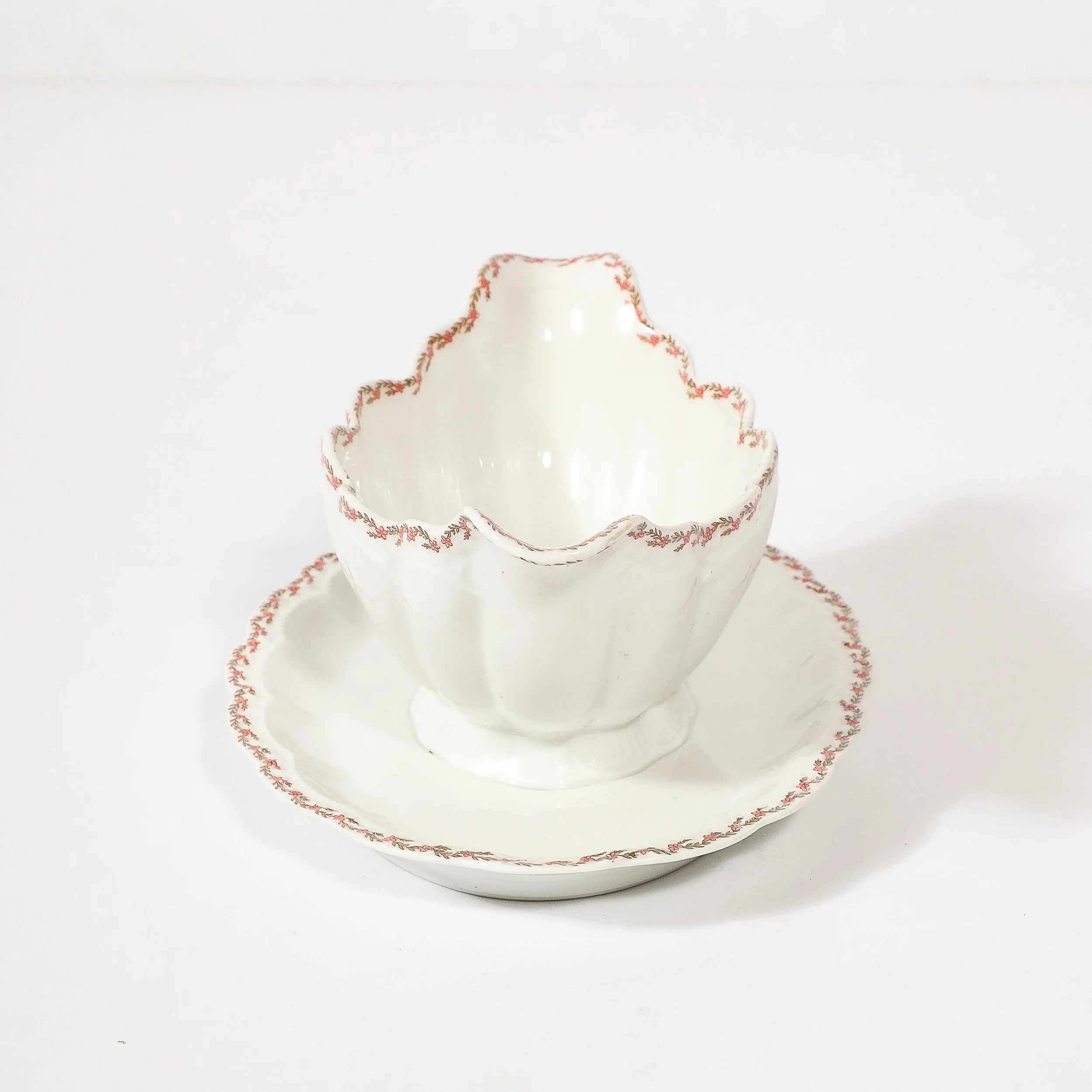 Antique Haviland for Limoges Porcelain Dinner Set for 24 Floral Spray Pattern — image 5