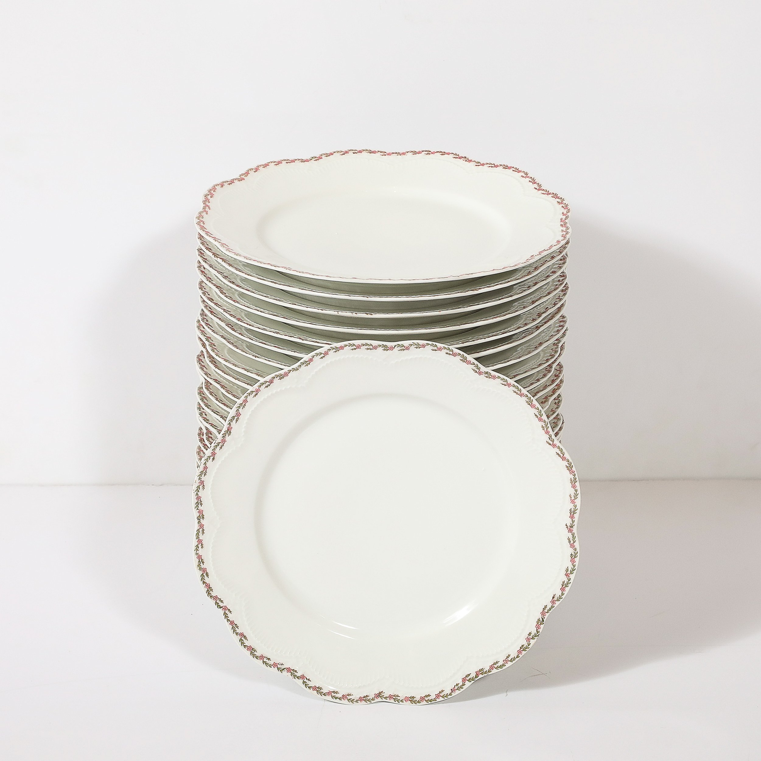 Antique Haviland for Limoges Porcelain Dinner Set for 24 Floral Spray Pattern — image 8