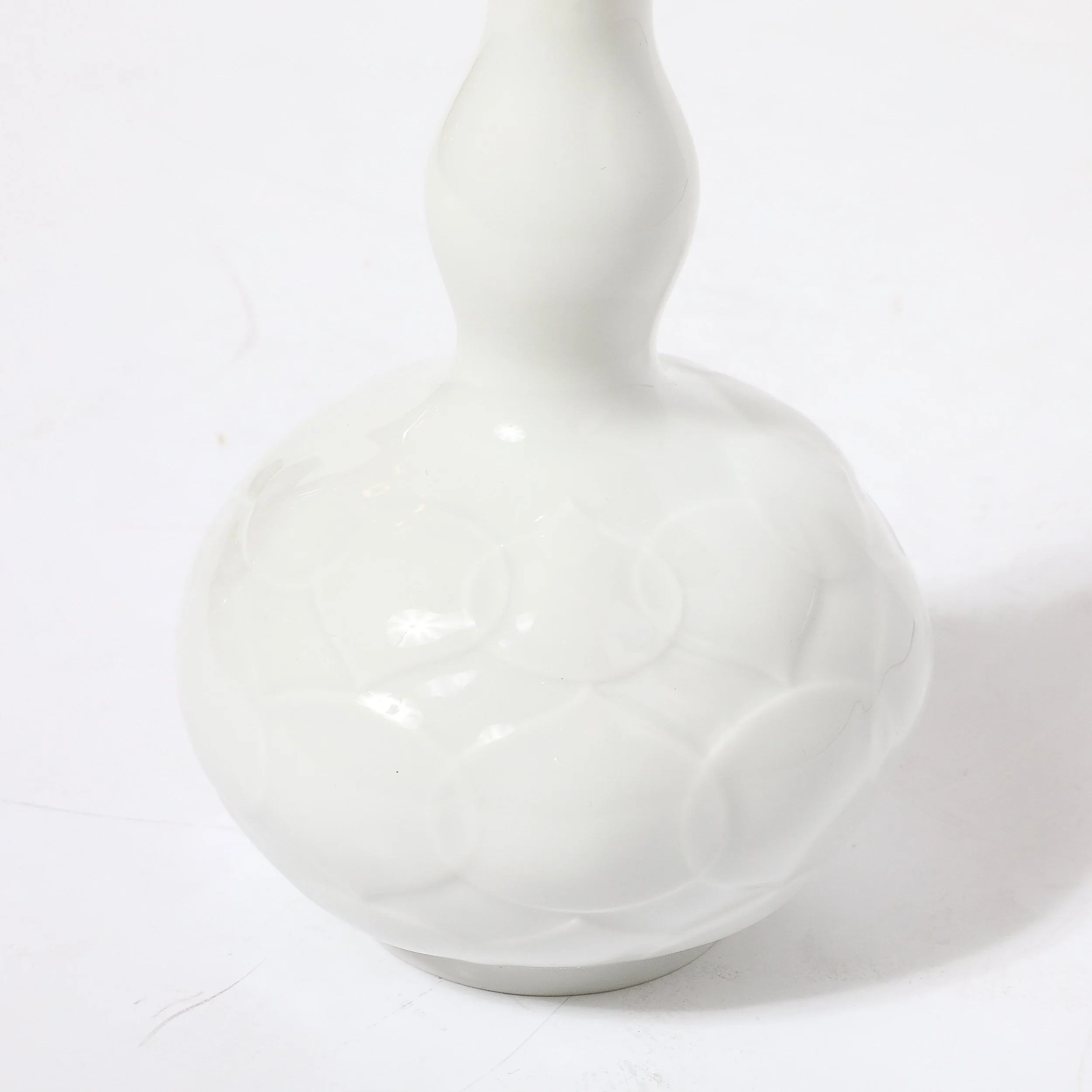 Mid-Century Stylized White Lotus Form Flower Porcelain Vase by Meissen — image 12