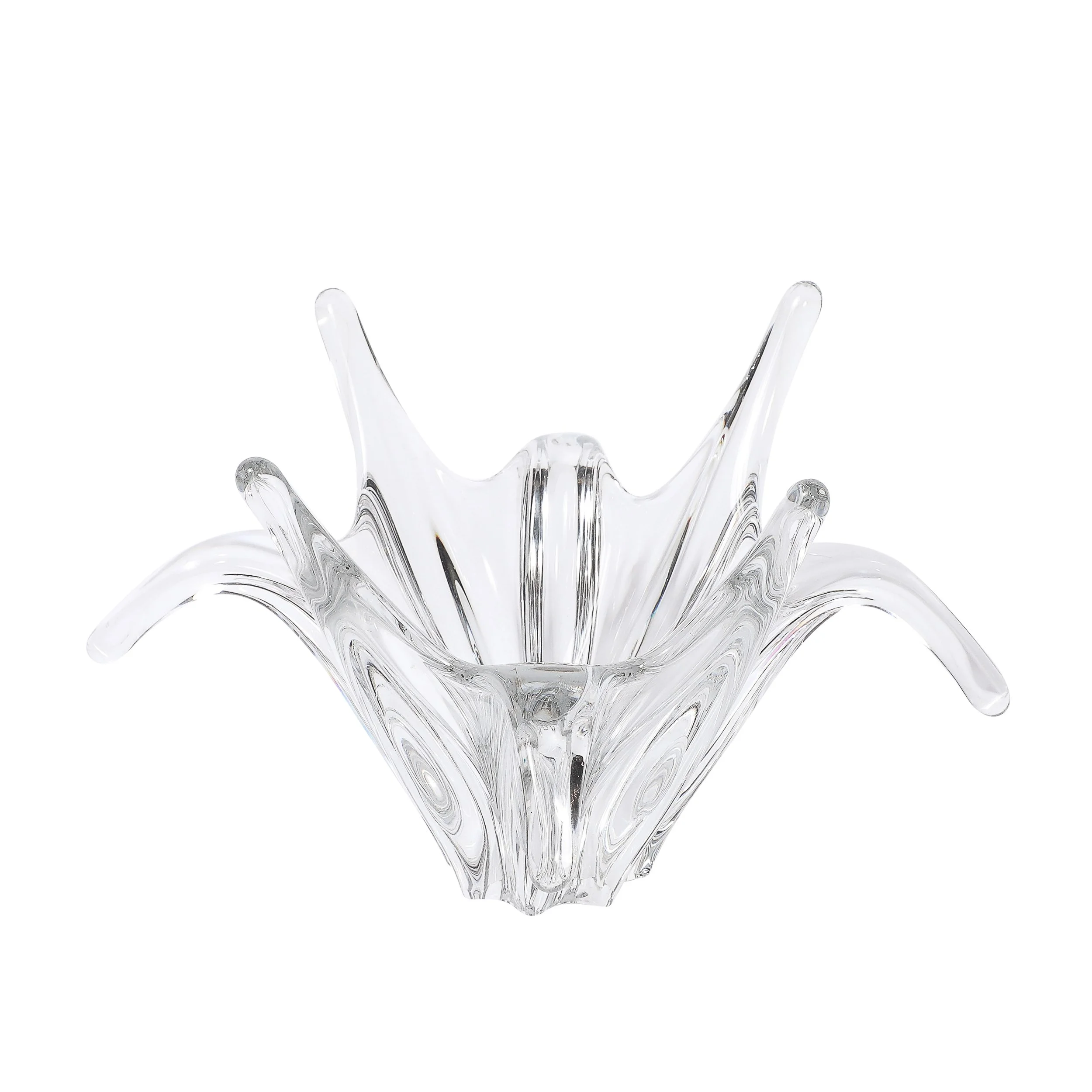 Mid-Century Modern Signed Baccarat Crystal Octopus Bowl — image 1