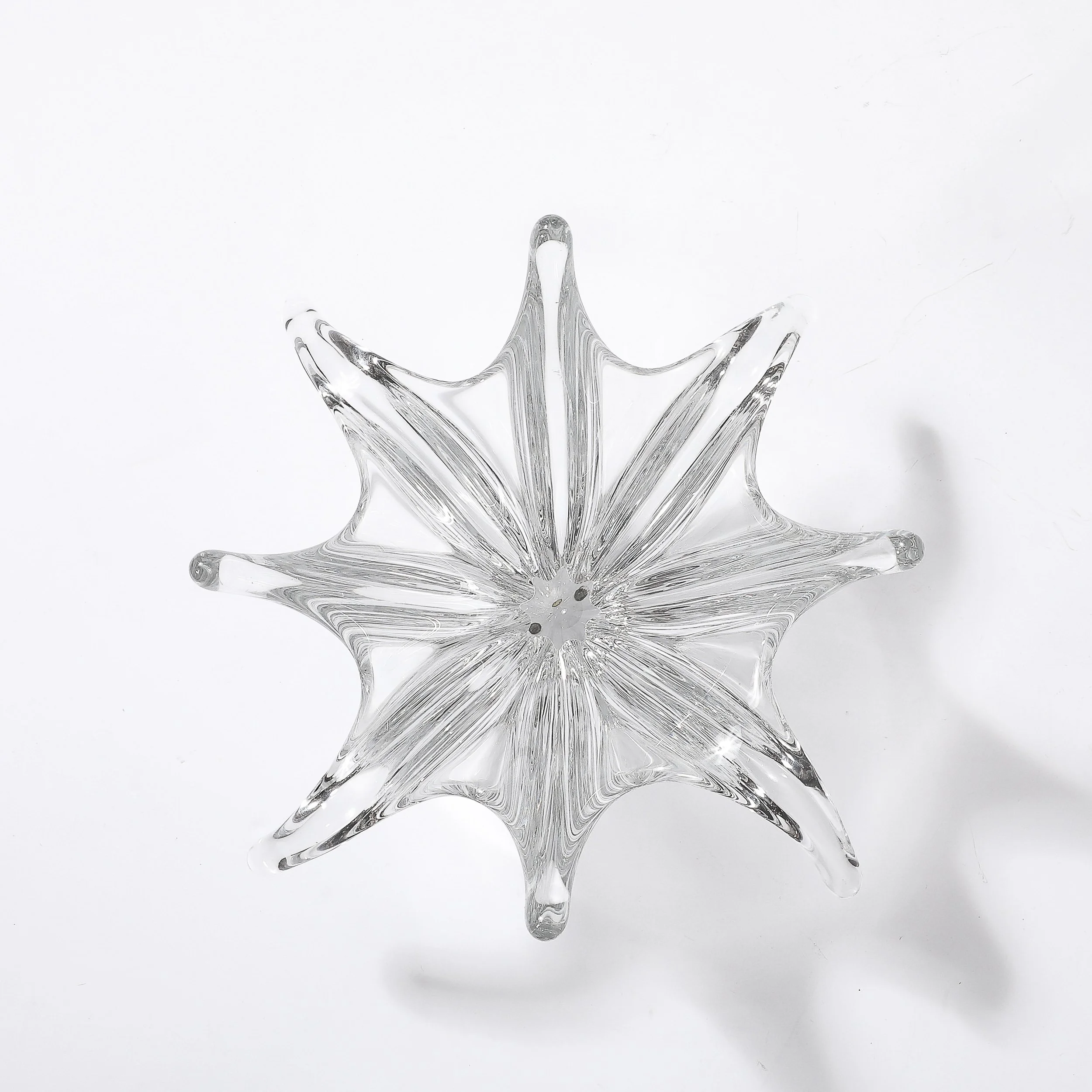 Mid-Century Modern Signed Baccarat Crystal Octopus Bowl — image 2