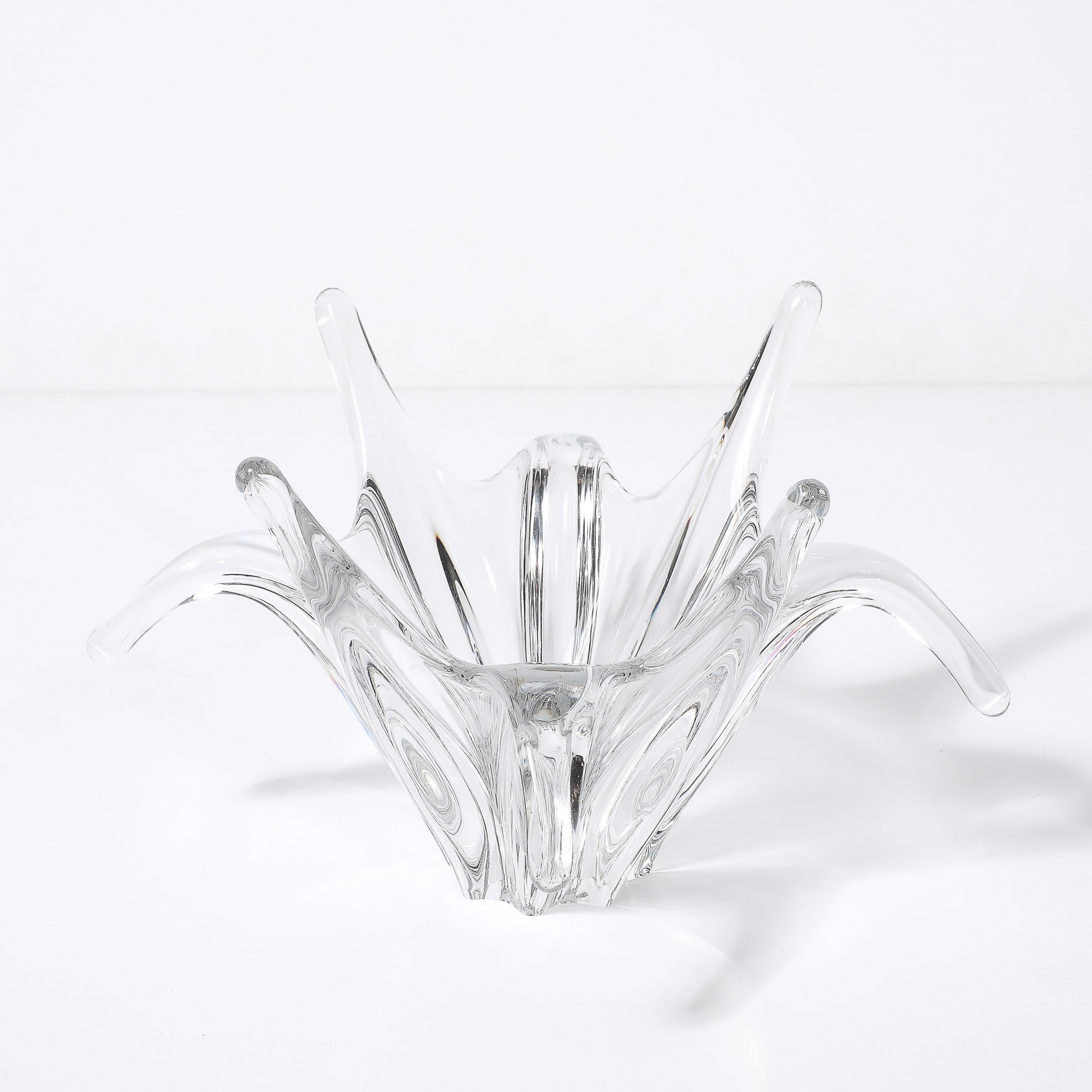 Mid-Century Modern Signed Baccarat Crystal Octopus Bowl — image 3