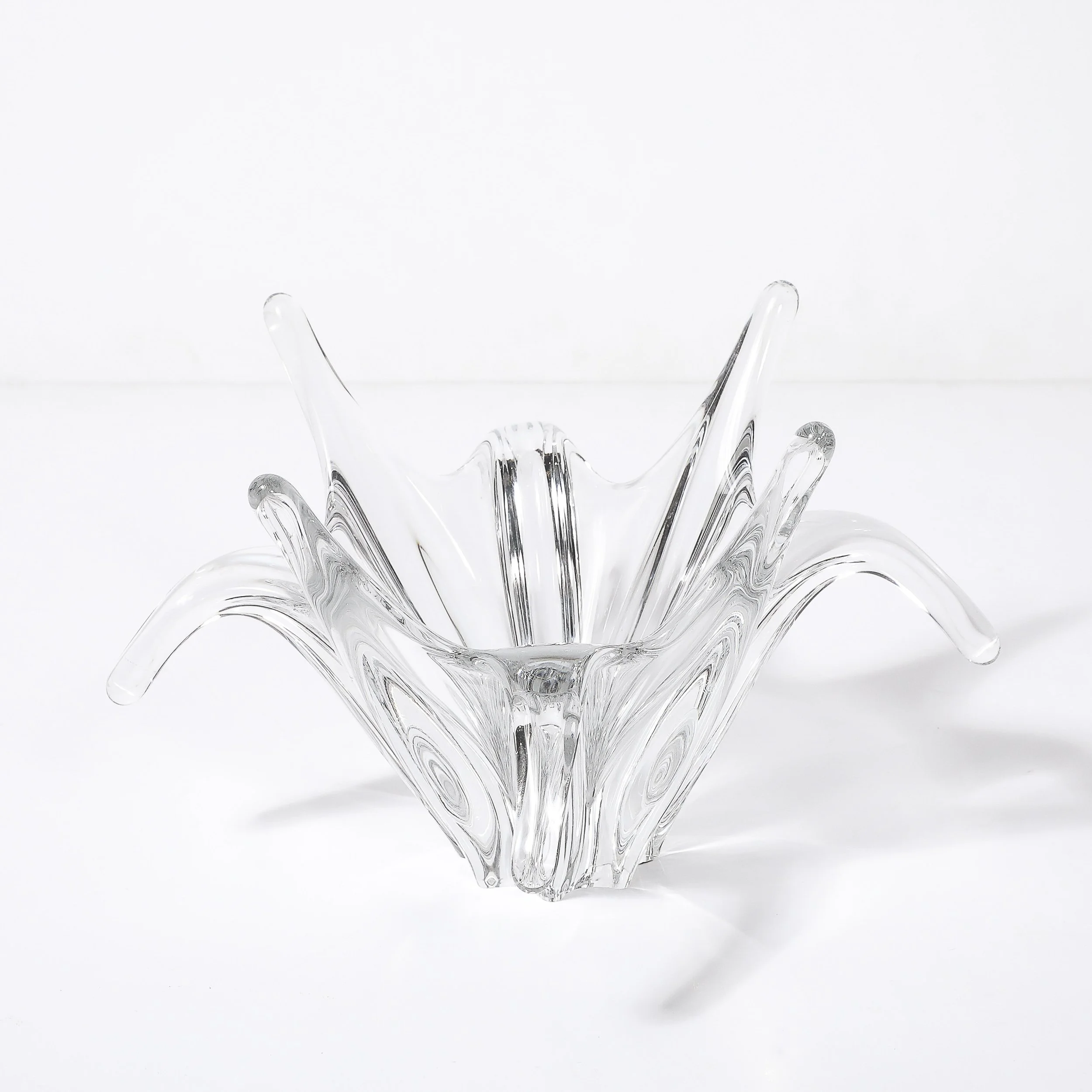 Mid-Century Modern Signed Baccarat Crystal Octopus Bowl — image 6