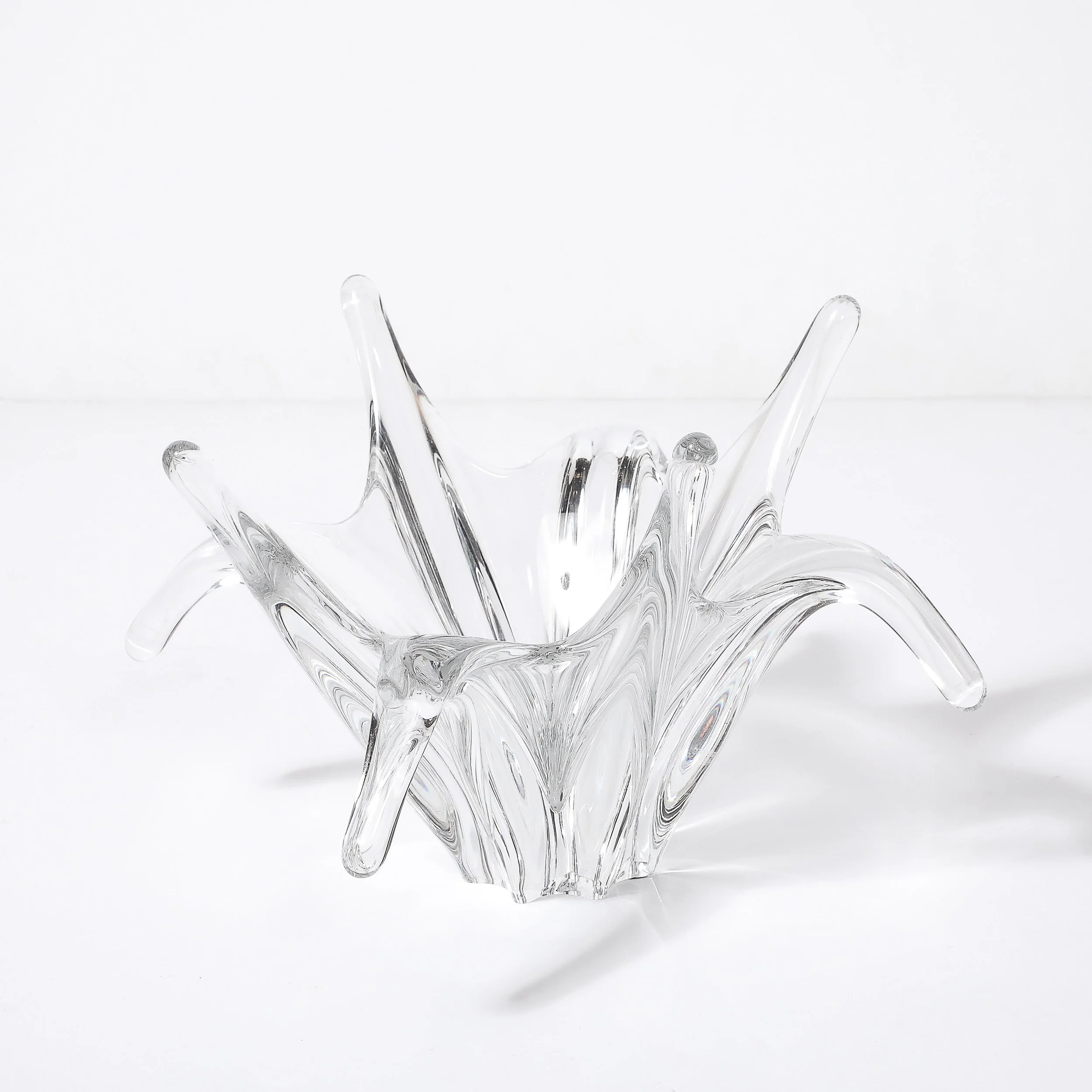 Mid-Century Modern Signed Baccarat Crystal Octopus Bowl — image 7