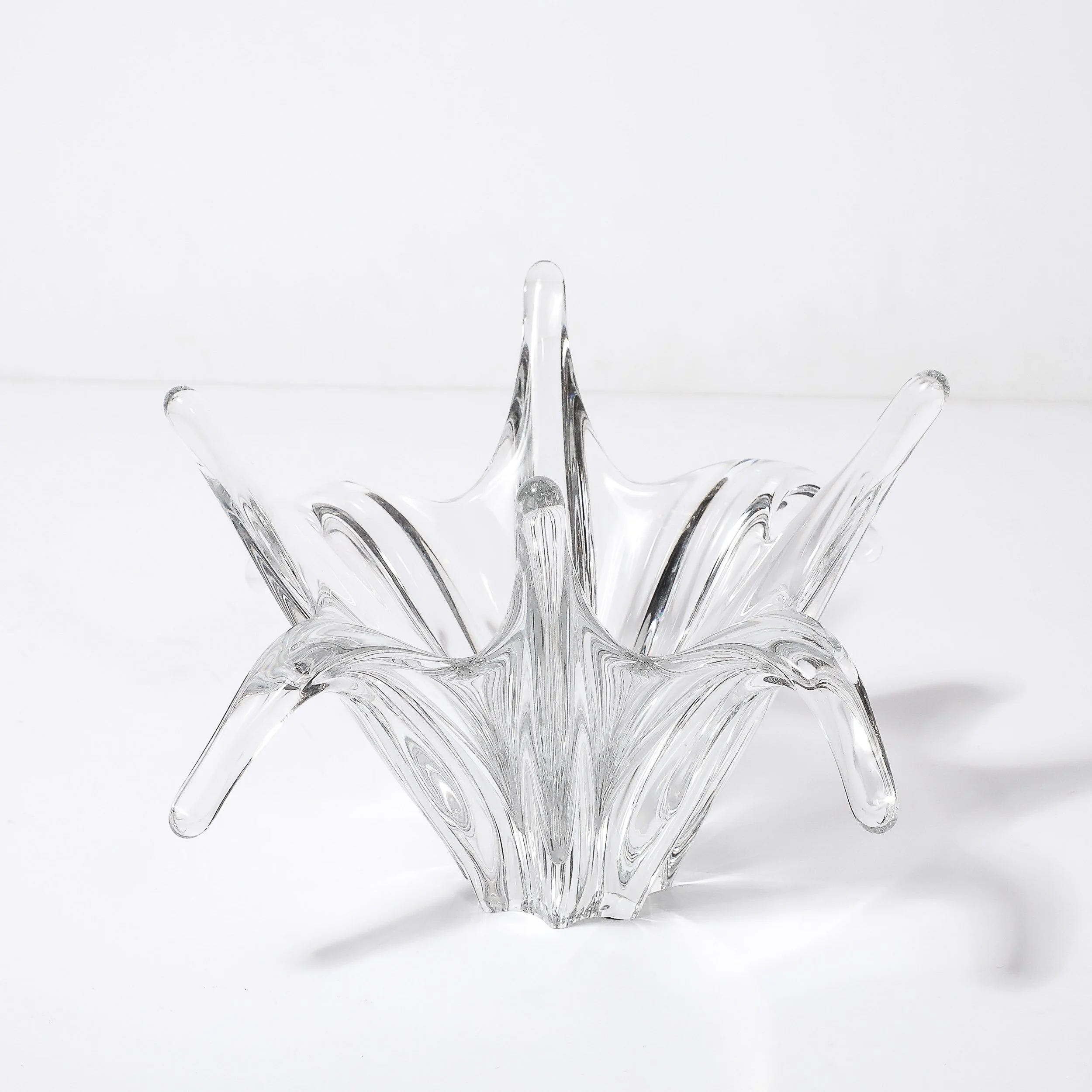 Mid-Century Modern Signed Baccarat Crystal Octopus Bowl — image 8