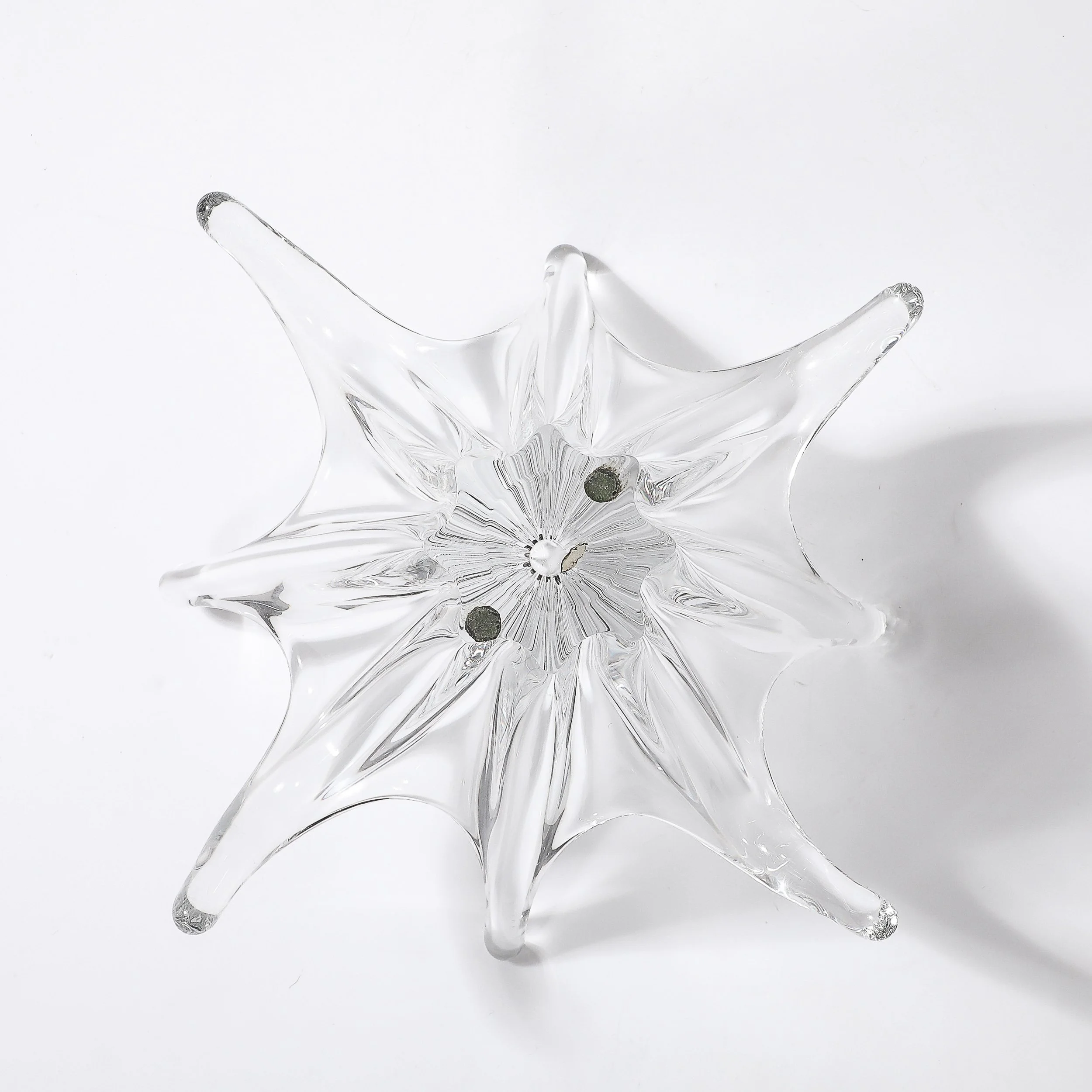 Mid-Century Modern Signed Baccarat Crystal Octopus Bowl — image 10