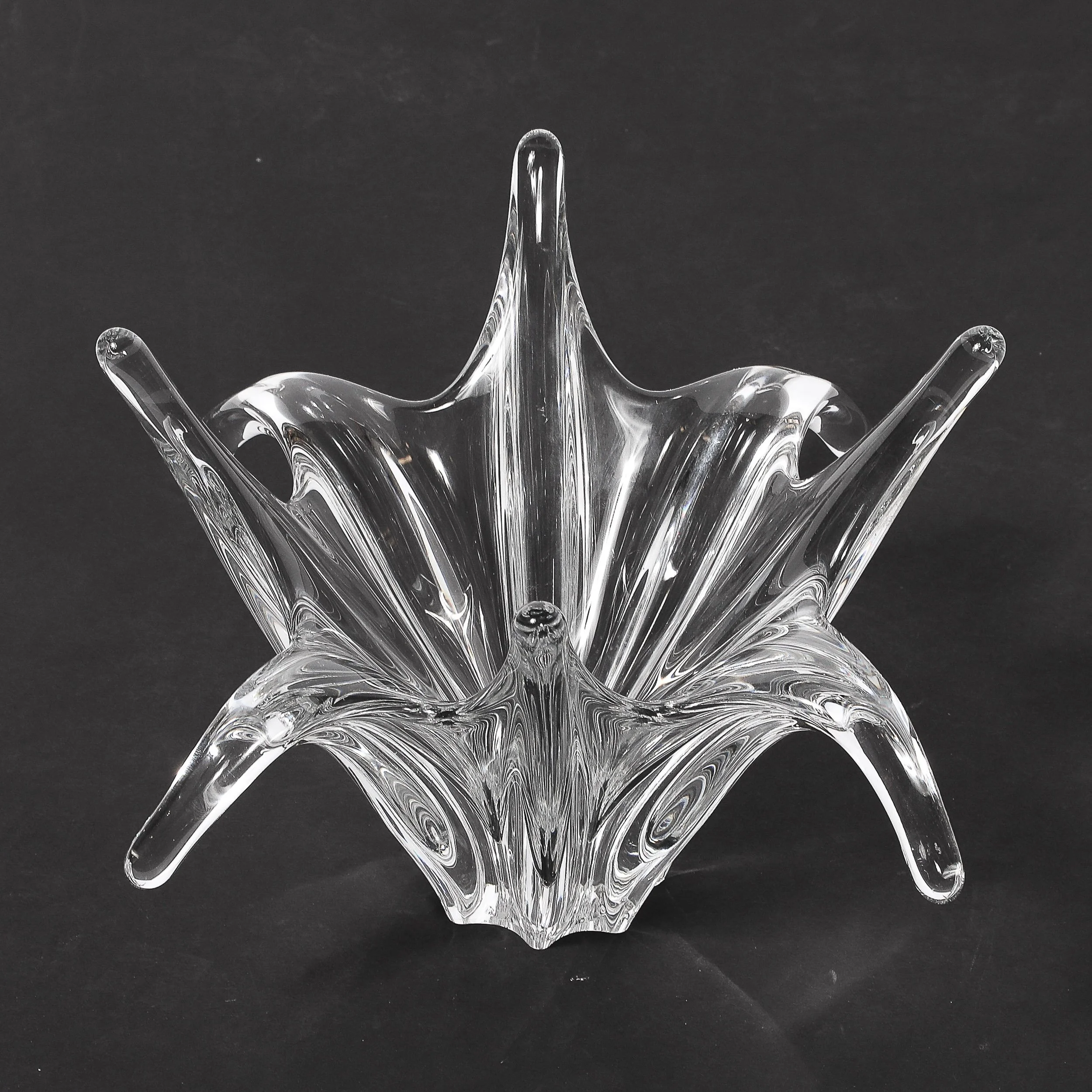 Mid-Century Modern Signed Baccarat Crystal Octopus Bowl — image 12