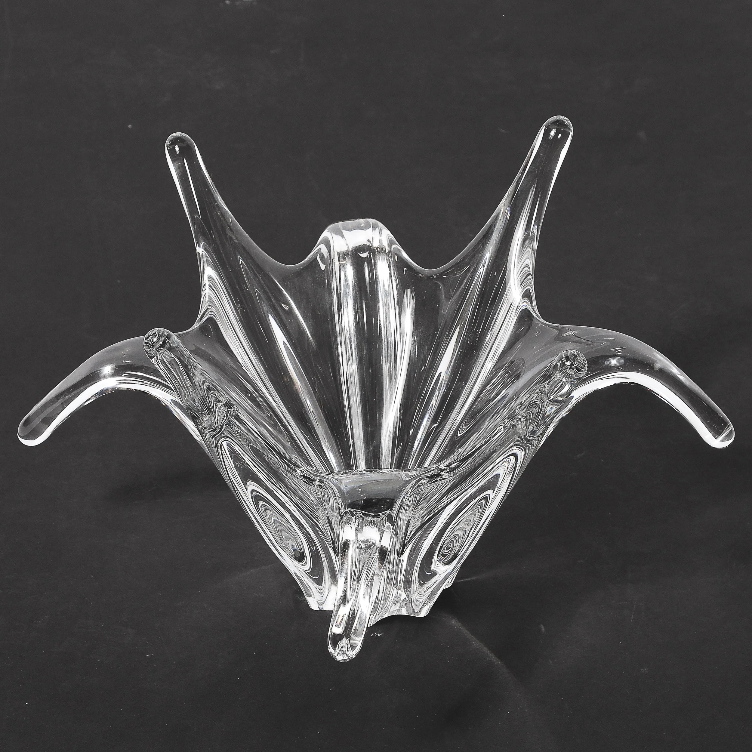 Mid-Century Modern Signed Baccarat Crystal Octopus Bowl — image 15