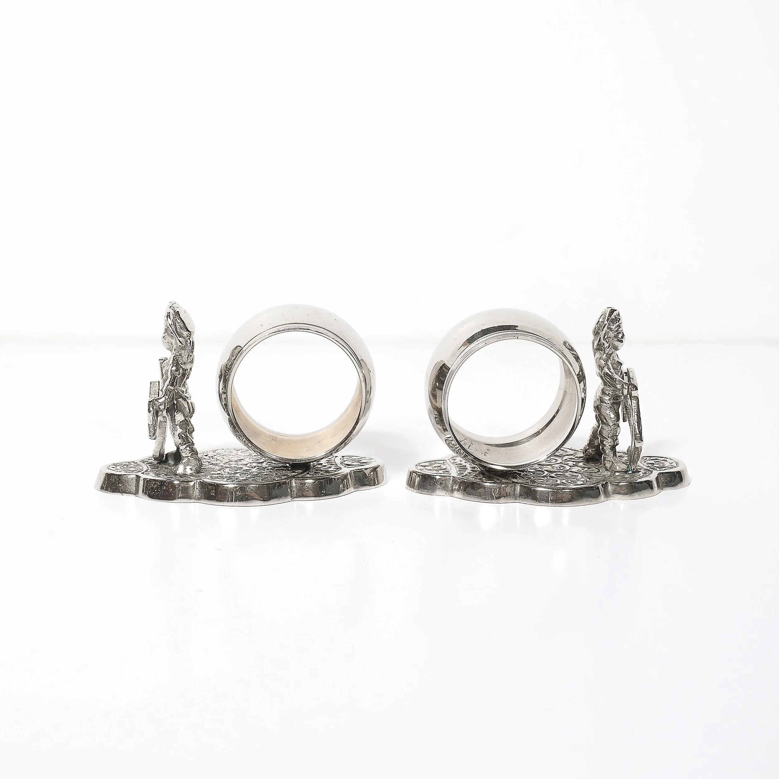Pair of Victorian Silver-Plated Figural Napkin Rings — image 2