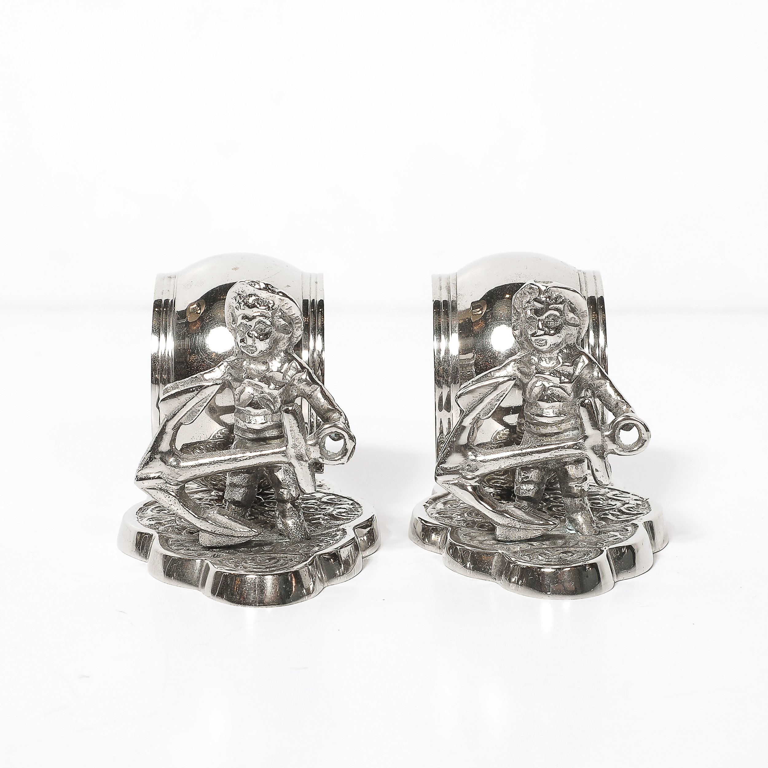 Pair of Victorian Silver-Plated Figural Napkin Rings — image 3