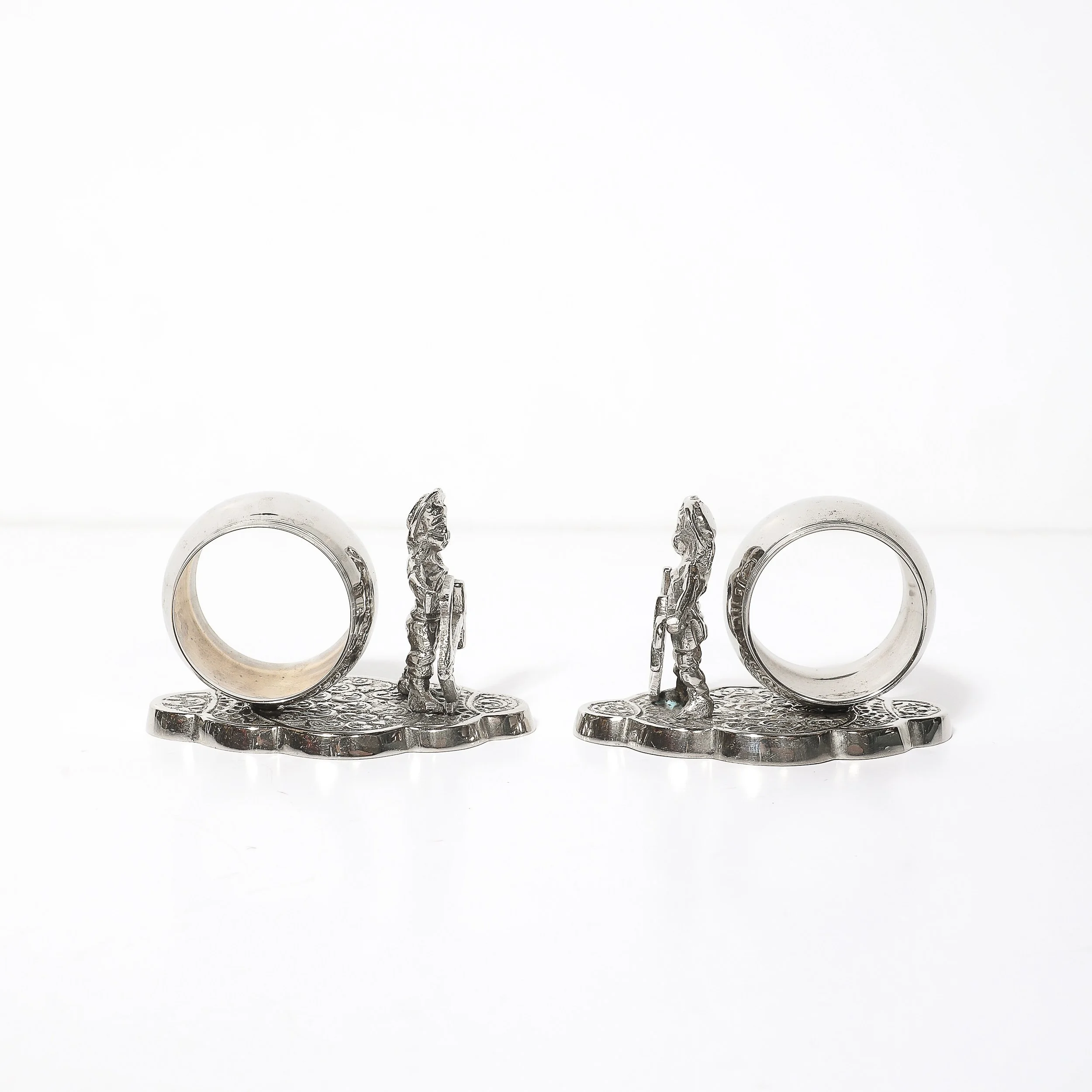 Pair of Victorian Silver-Plated Figural Napkin Rings — image 5