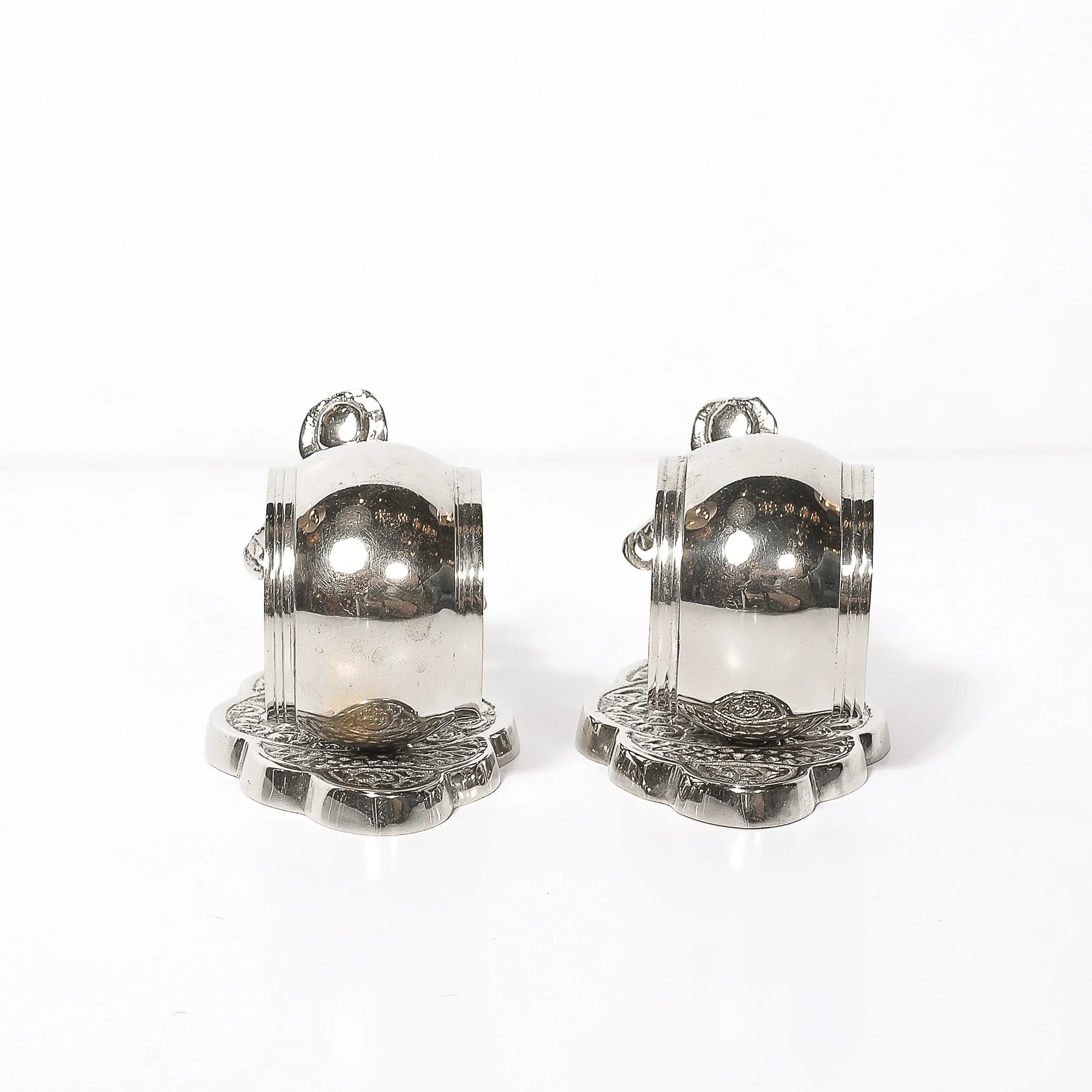 Pair of Victorian Silver-Plated Figural Napkin Rings — image 7