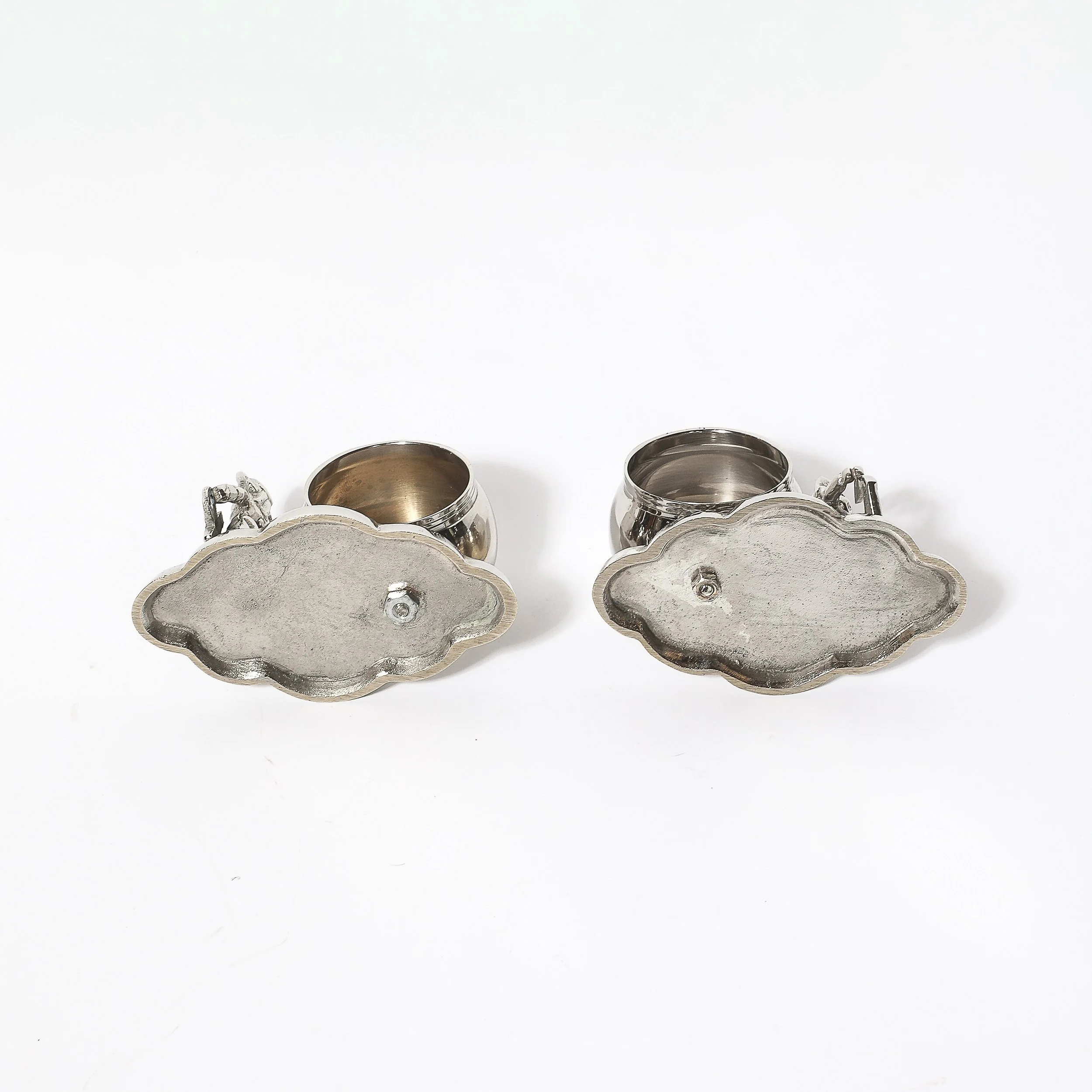 Pair of Victorian Silver-Plated Figural Napkin Rings — image 9