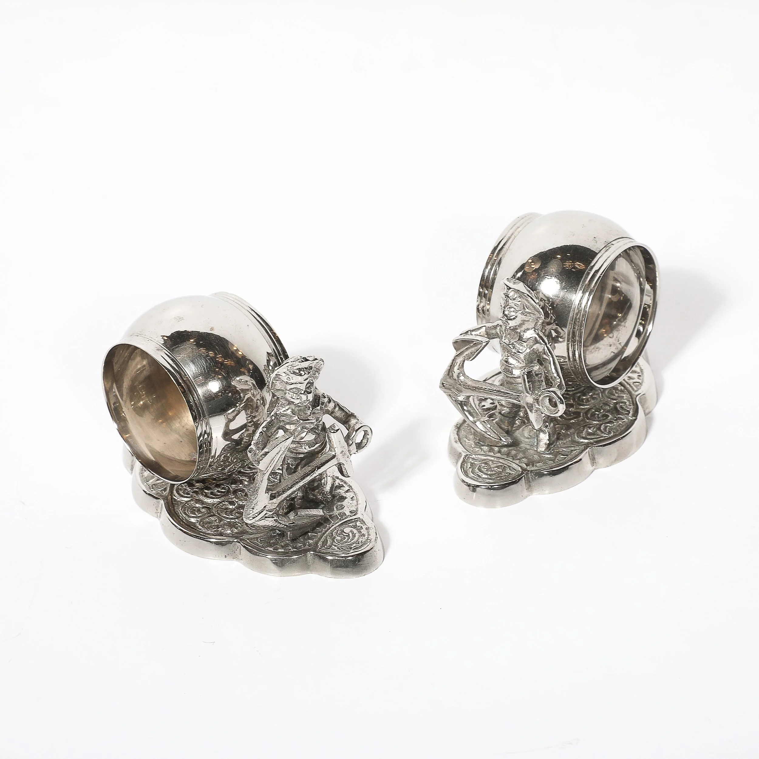 Pair of Victorian Silver-Plated Figural Napkin Rings — image 10