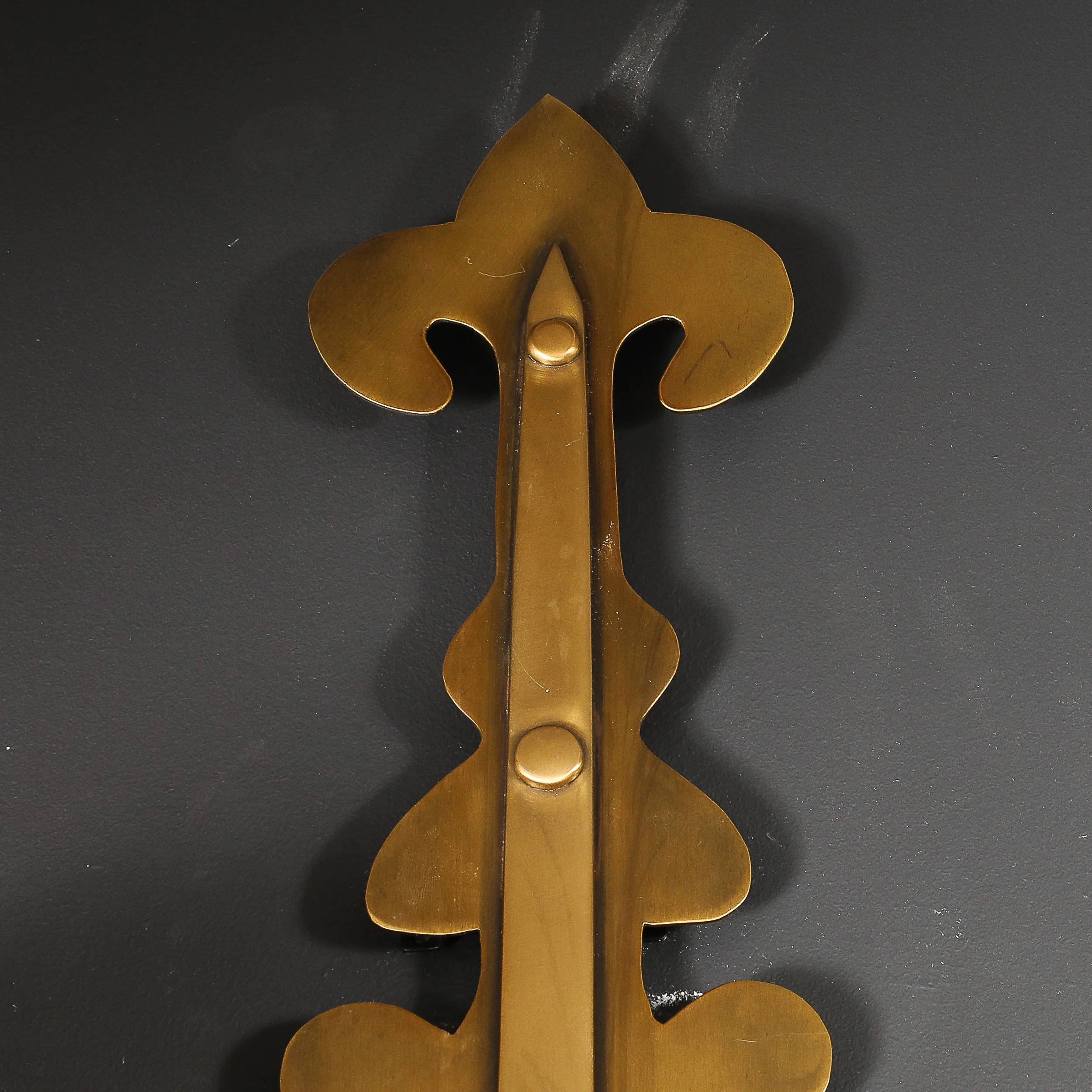 Pair of Mid-Century Brass Two-Arm Sconces w/ Sculptural Volute Motif — image 19