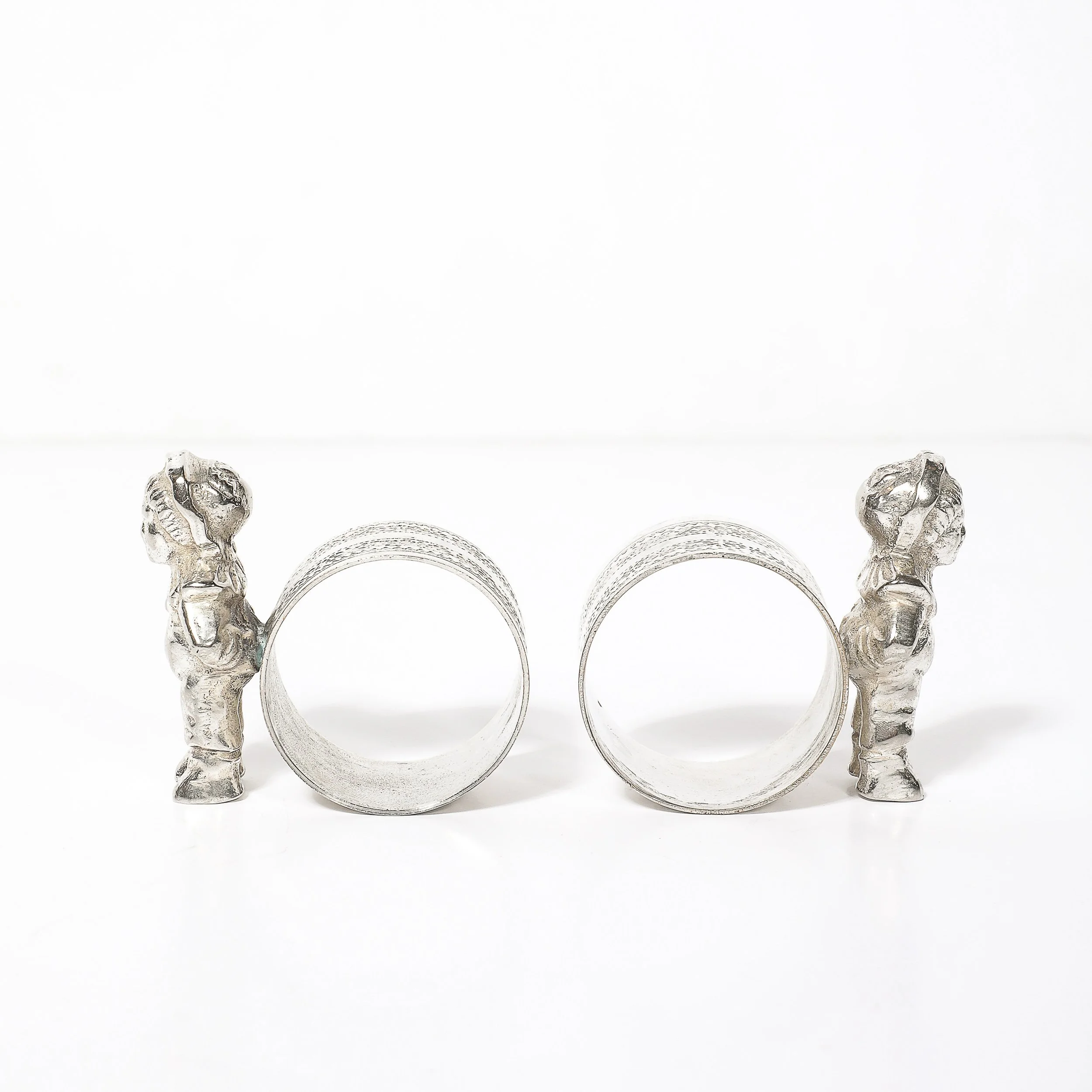 Pair of Victorian Silver-Plated 'Eton Boy' Napkin Holders offered by High Style Deco — image 9