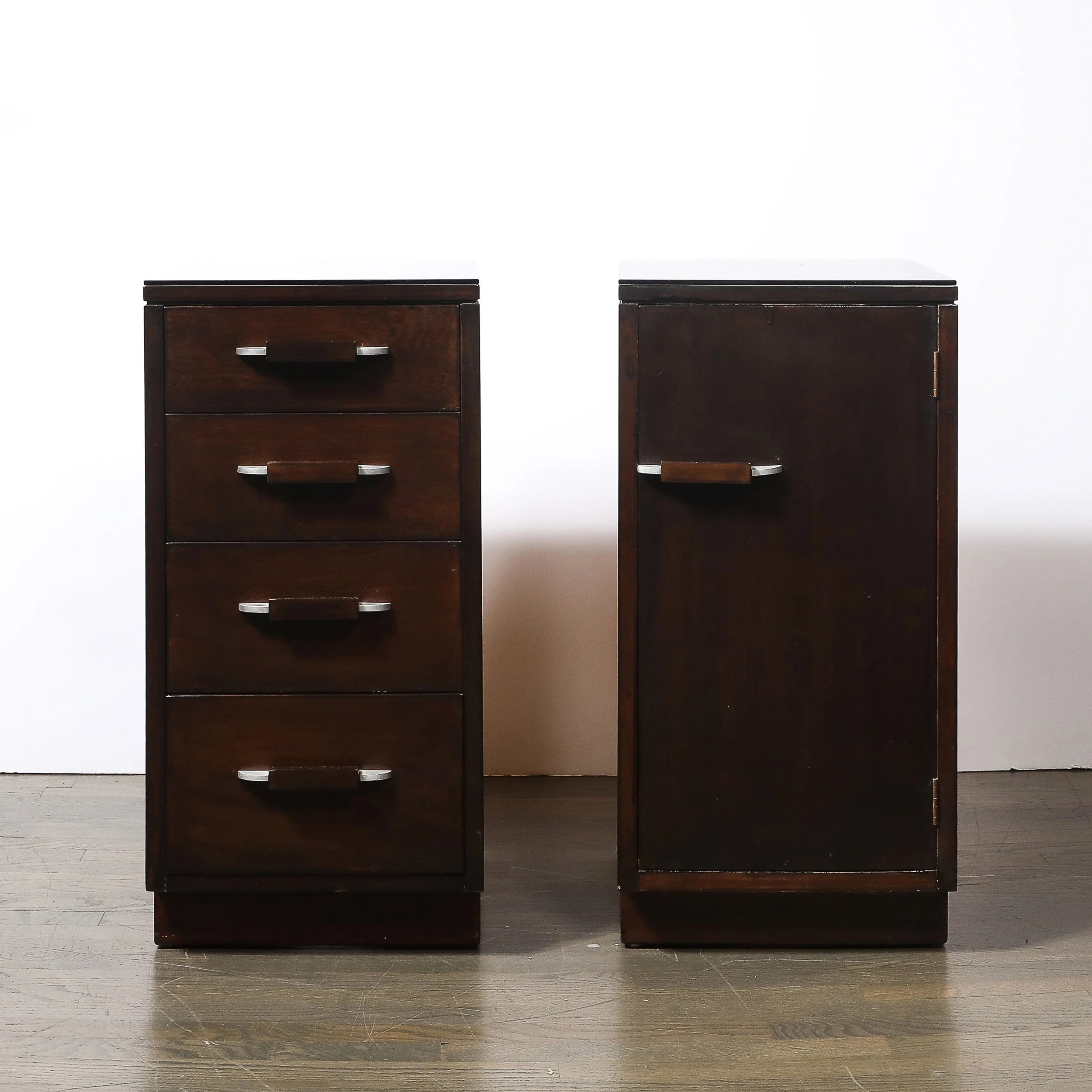 Pair of Art Deco Eliel Saarinen for Johnson Walnut End Tables/ Nightstands offered by High Style Deco — image 3