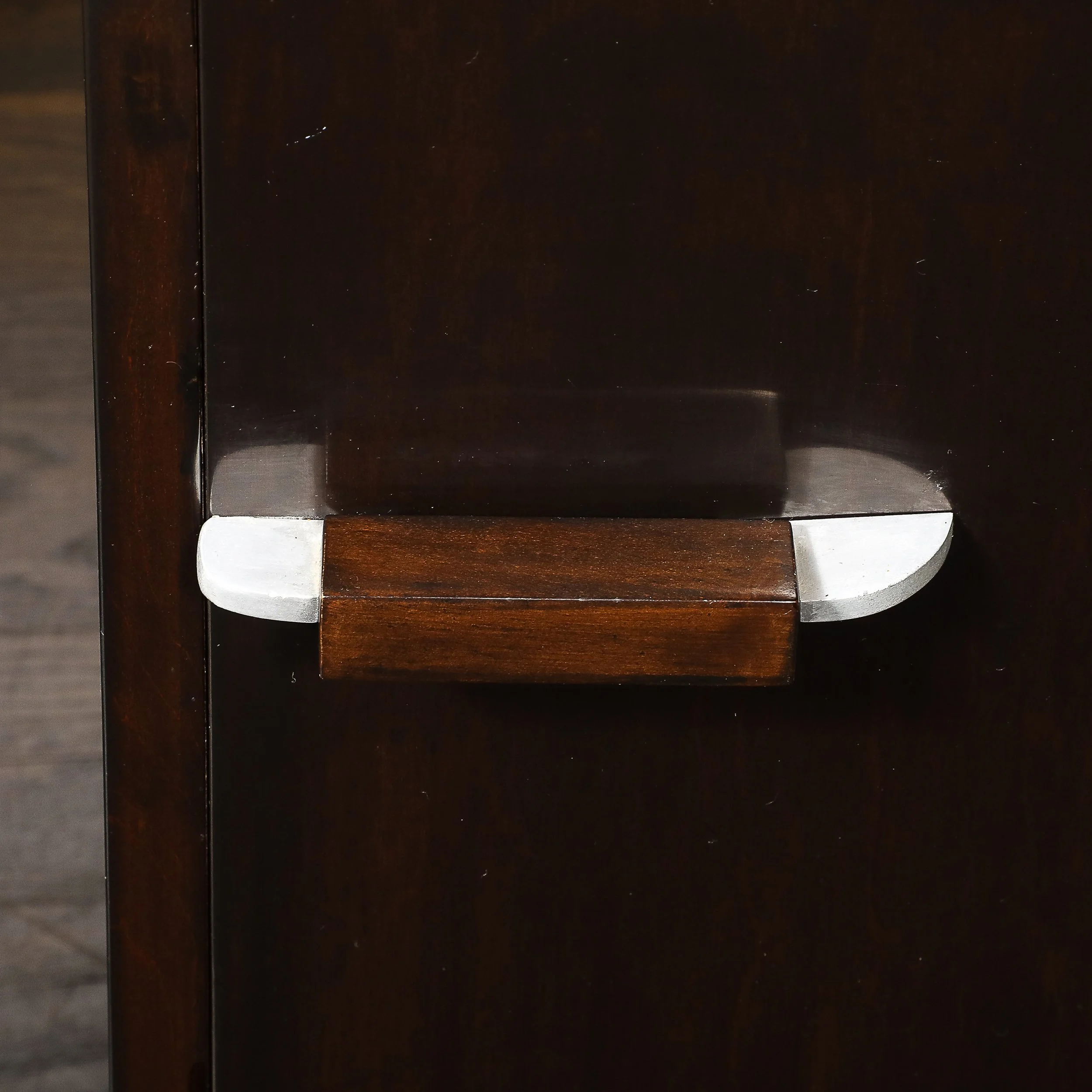 Pair of Art Deco Eliel Saarinen for Johnson Walnut End Tables/ Nightstands offered by High Style Deco — image 4
